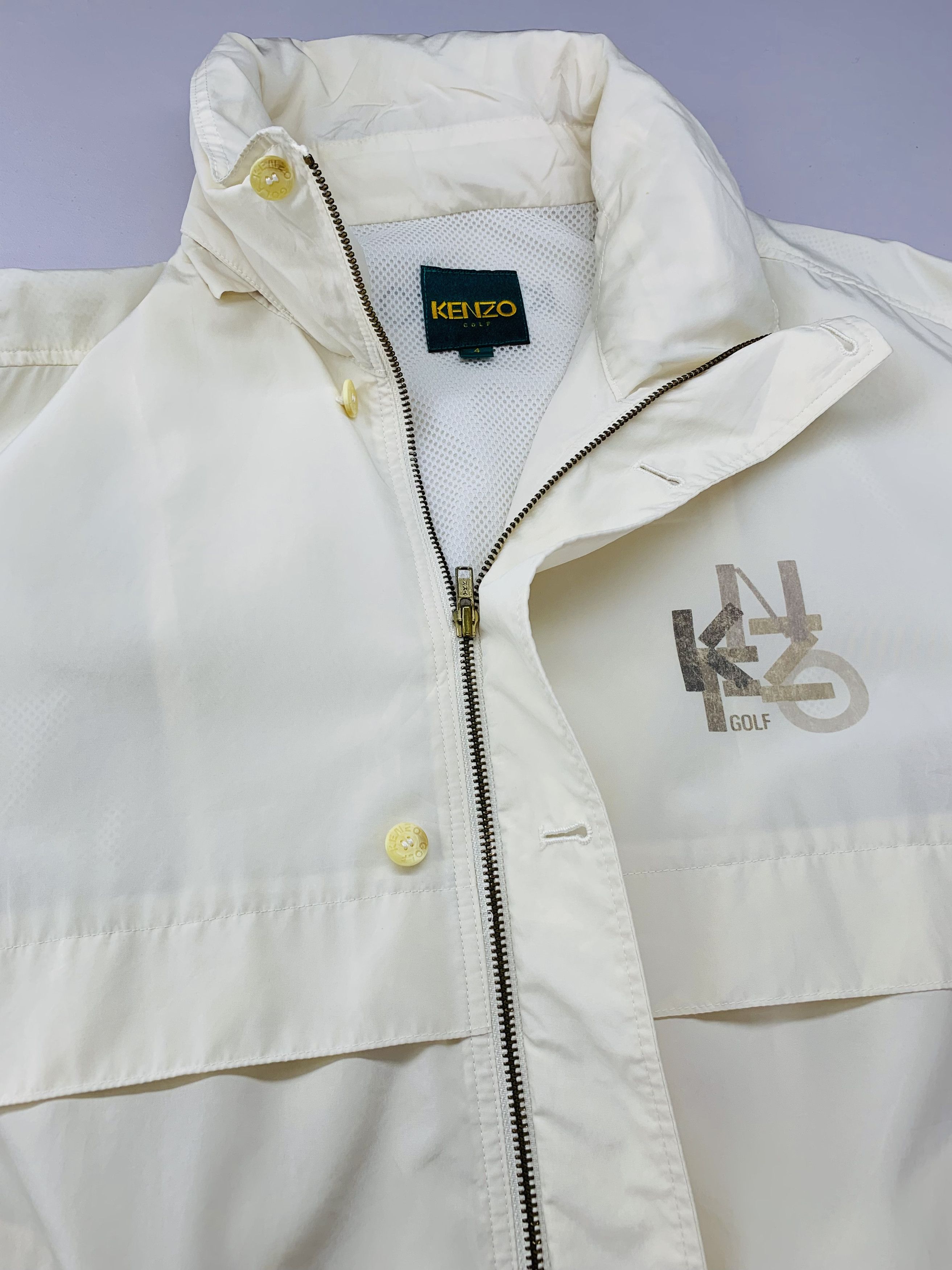 Kenzo × Vintage vintage 90s Kenzo Jacket Sportswear Off White Colour Size US M / EU 48-50 / 2 - 6 Thumbnail