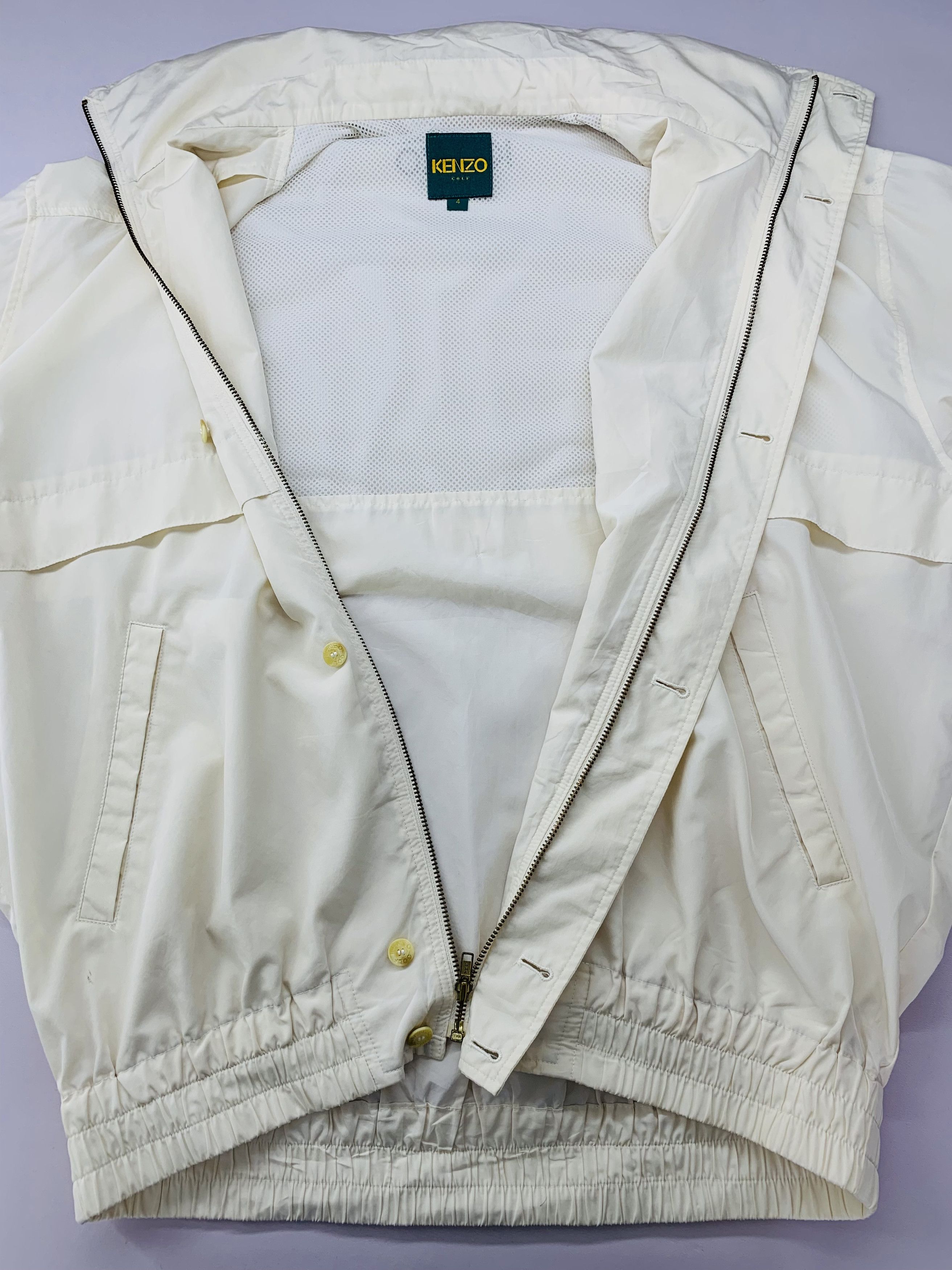 Kenzo × Vintage vintage 90s Kenzo Jacket Sportswear Off White Colour Size US M / EU 48-50 / 2 - 8 Thumbnail