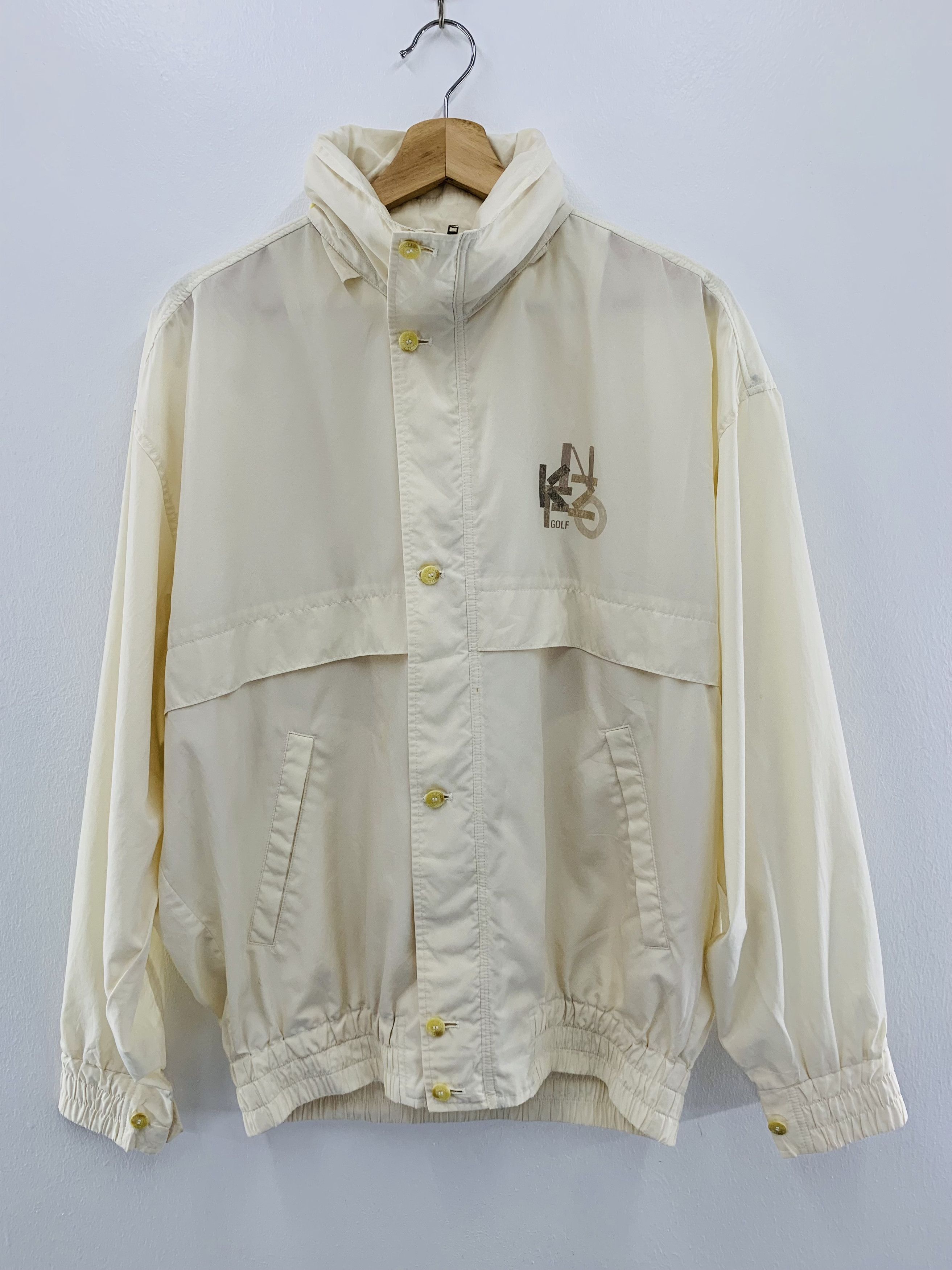 Kenzo × Vintage vintage 90s Kenzo Jacket Sportswear Off White Colour Size US M / EU 48-50 / 2 - 1 Thumbnail