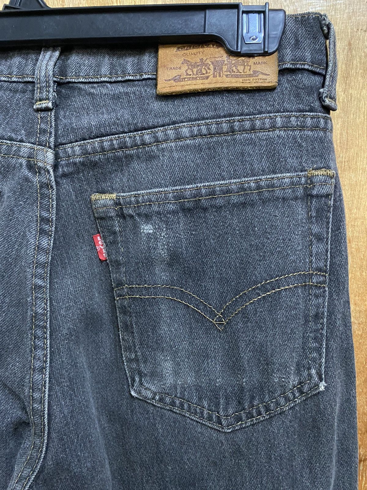 Levi's × Vintage Vintage Levis Super Black Jeans Size US 27 - 2 Thumbnail