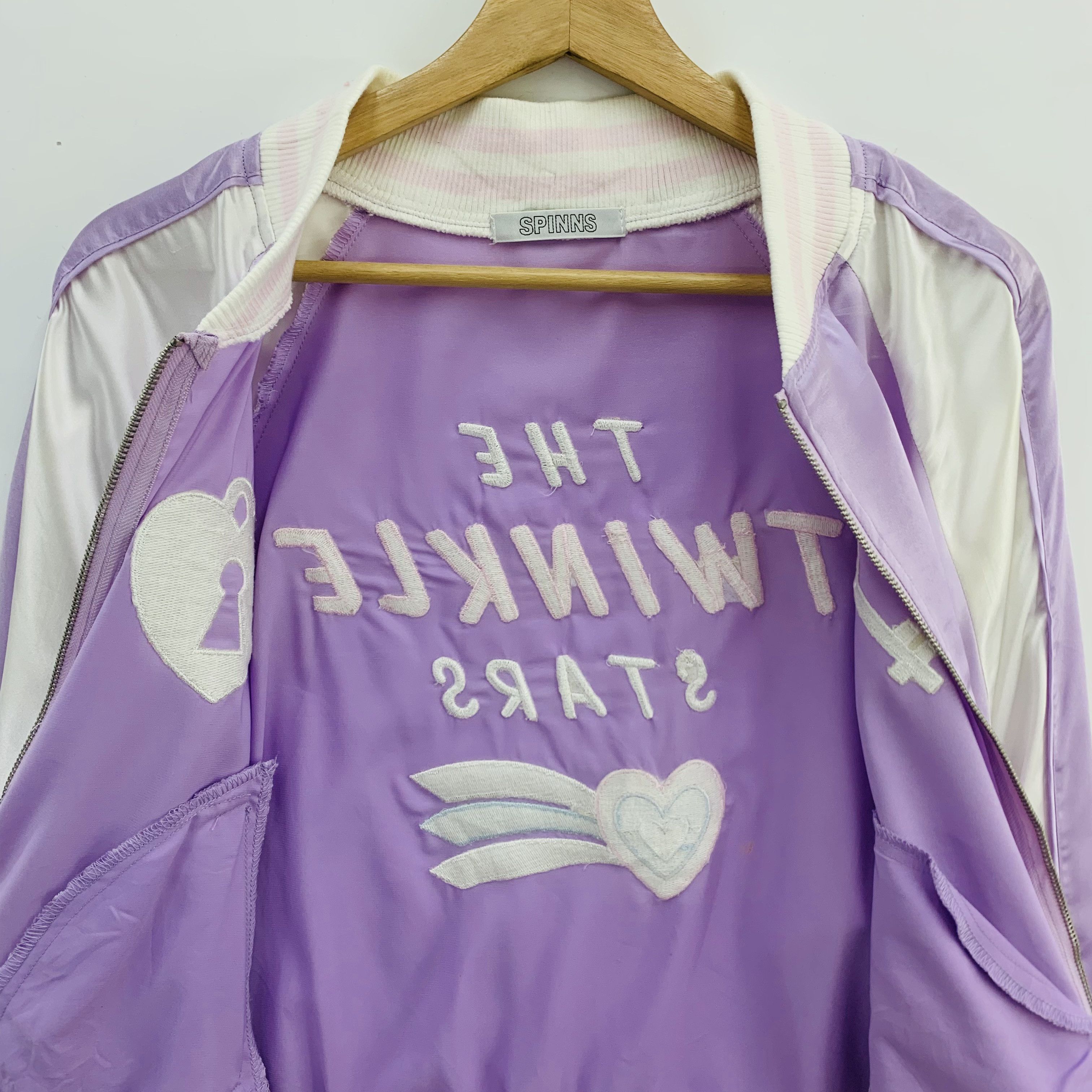 Japanese Brand × Other Spinns Jacket Embroidery Spell Out Purple Jacket Size US M / EU 48-50 / 2 - 8 Thumbnail