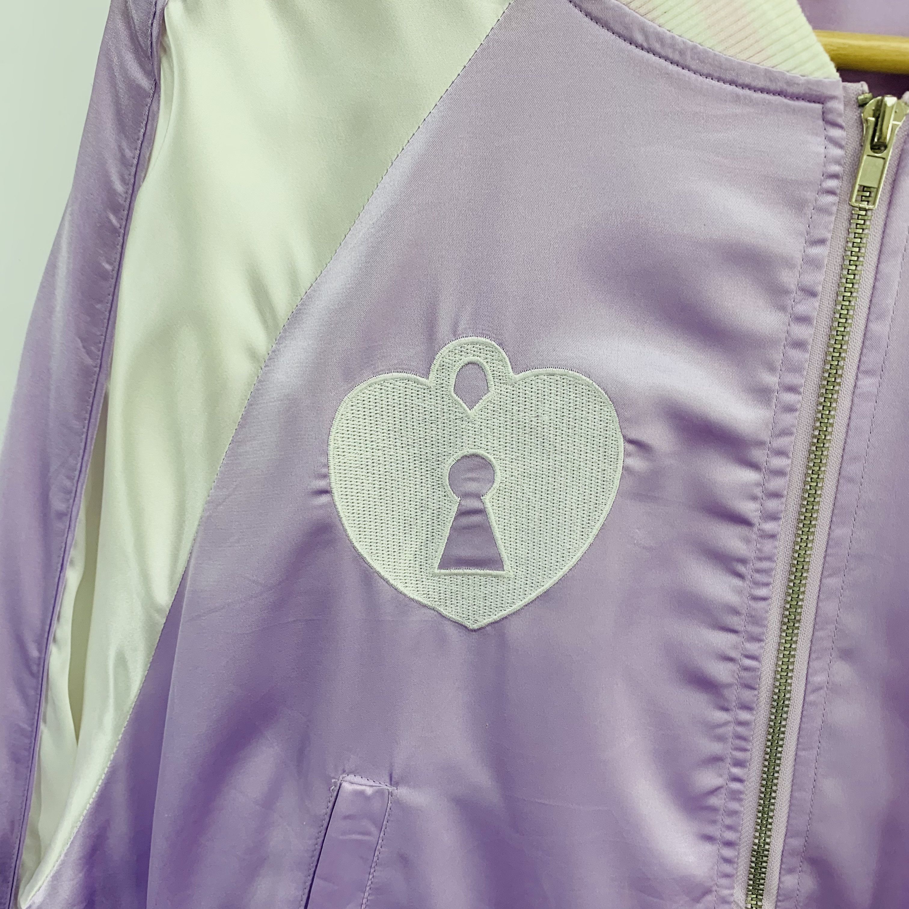 Japanese Brand × Other Spinns Jacket Embroidery Spell Out Purple Jacket Size US M / EU 48-50 / 2 - 3 Thumbnail