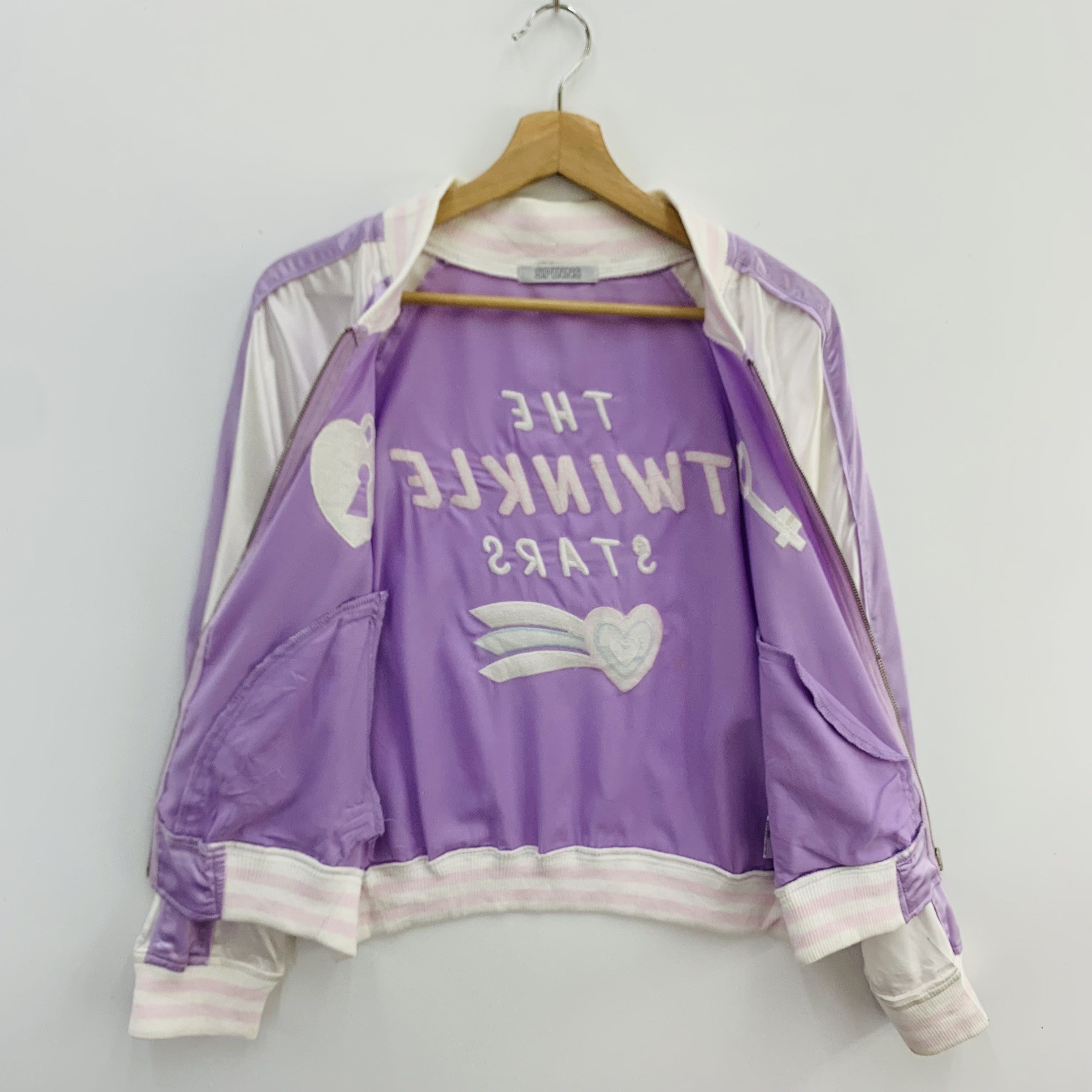 Japanese Brand × Other Spinns Jacket Embroidery Spell Out Purple Jacket Size US M / EU 48-50 / 2 - 7 Thumbnail