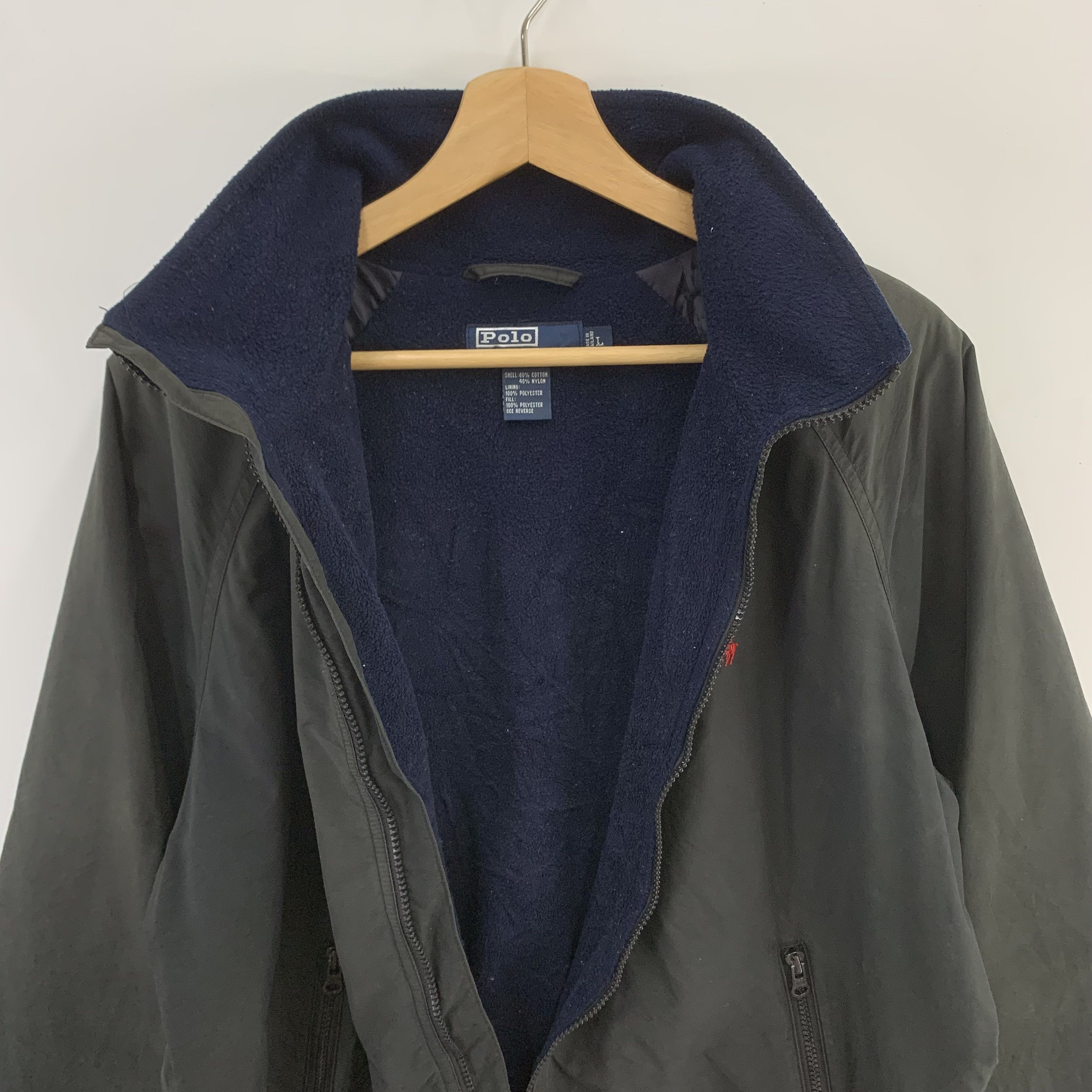 Polo Ralph Lauren × Vintage Polo Ralph Lauren Jacket Black Faded Size US L / EU 52-54 / 3 - 4 Thumbnail