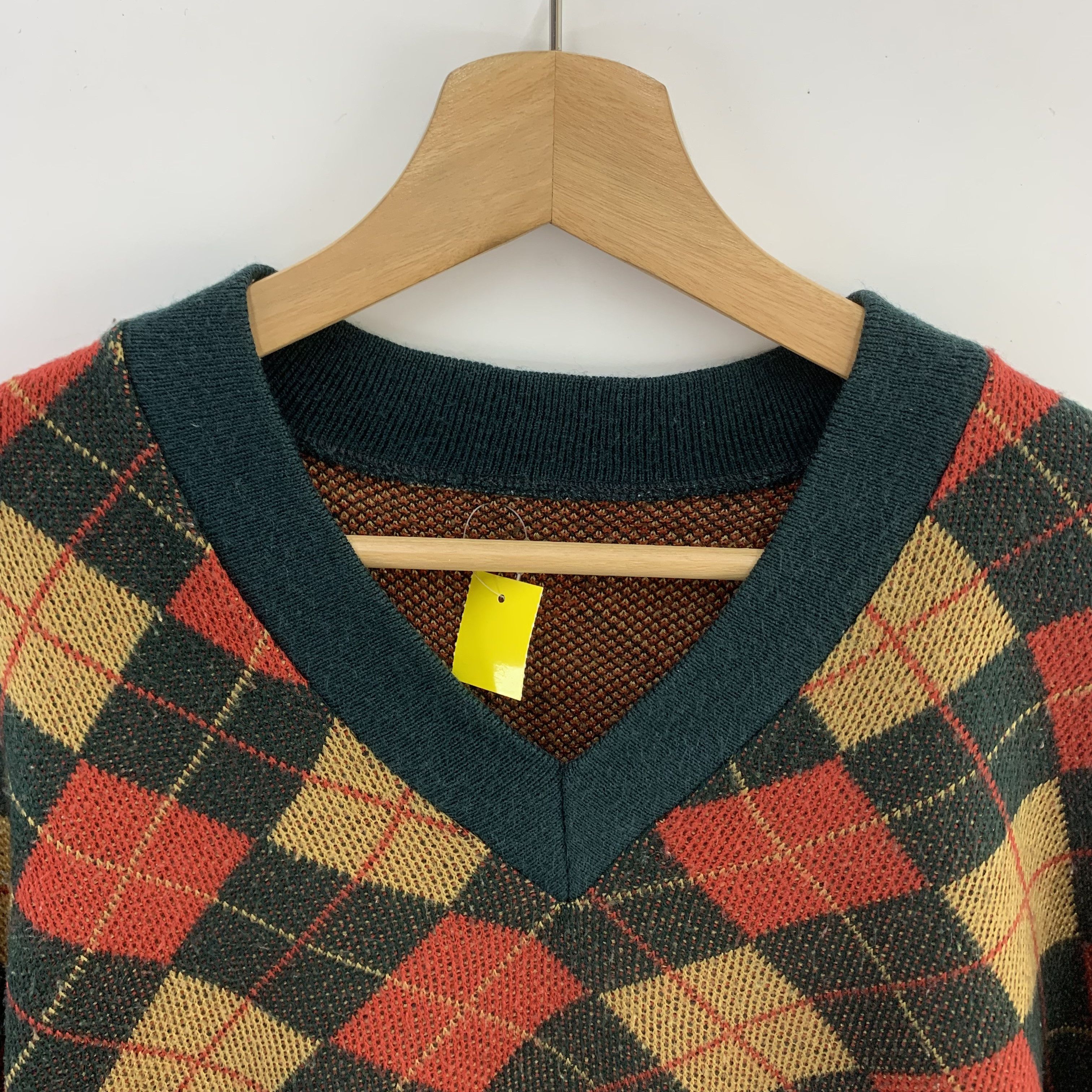Other × Vintage Vintage Sweater V Neck Knitted Size US M / EU 48-50 / 2 - 2 Thumbnail