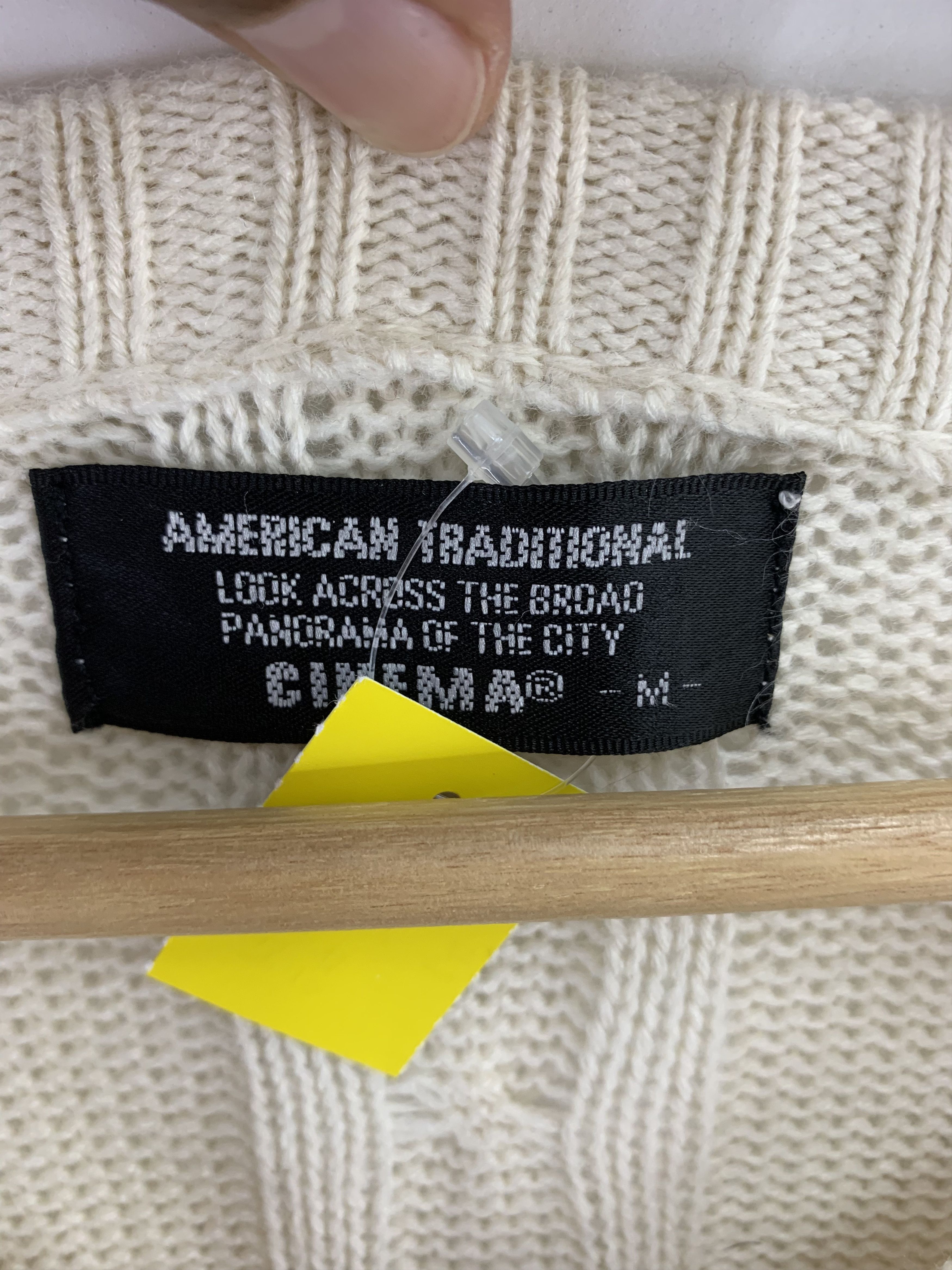 Japanese Brand × Vintage Cinema Wool Knit Crochet Shirt Long Sleeve Size US M / EU 48-50 / 2 - 3 Thumbnail