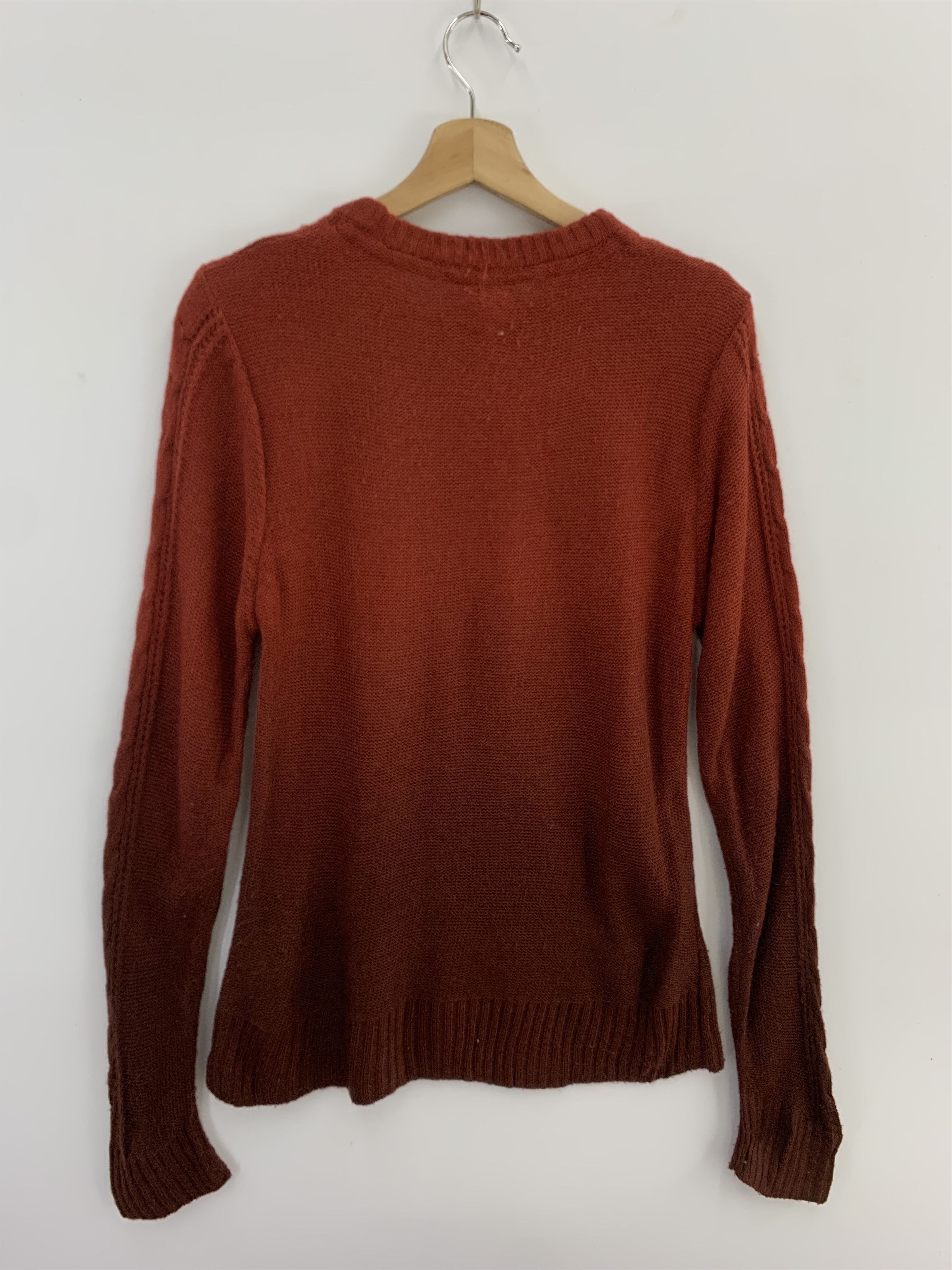 Japanese Brand Two Tone Wool Knit Crochet Sweater Size US M / EU 48-50 / 2 - 2 Thumbnail