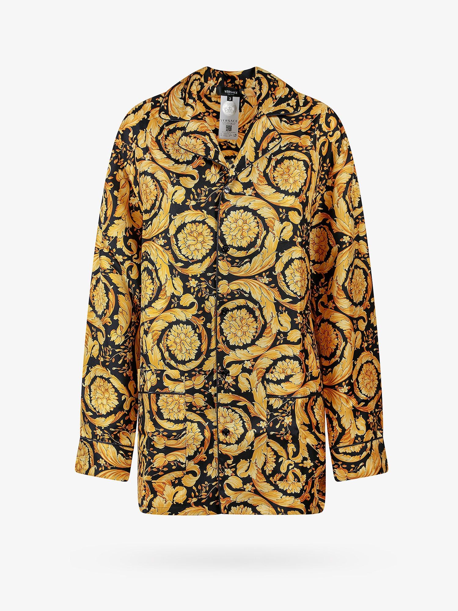 Versace WOMAN Silk pajama shirt with Baroque print | Grailed