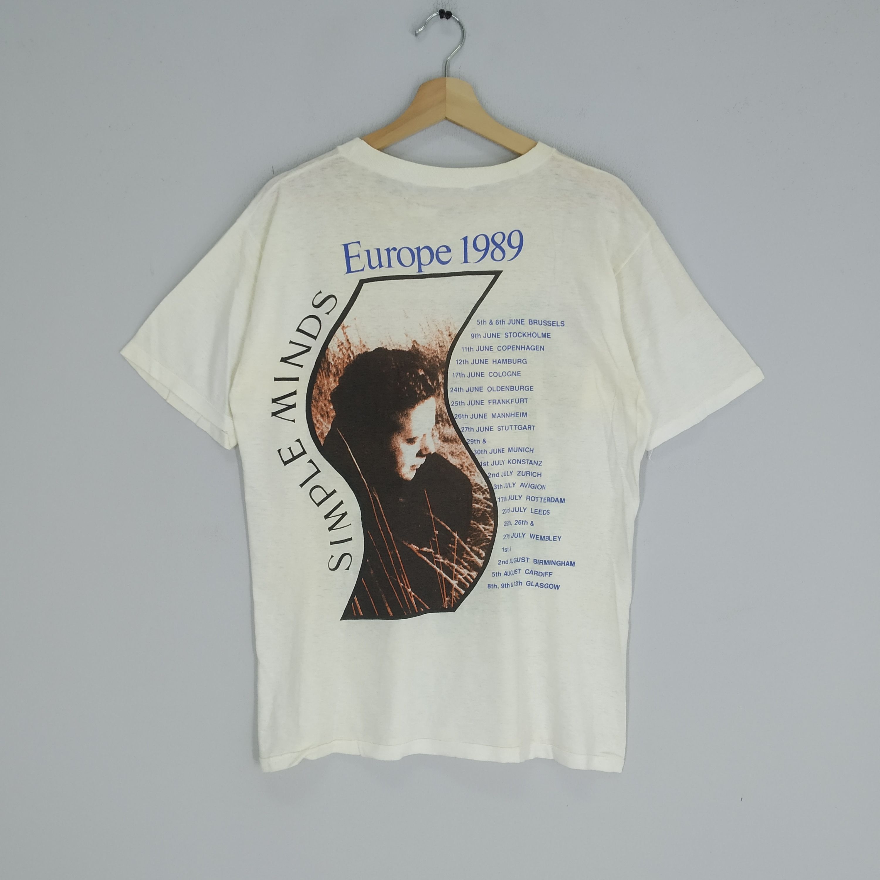 Band Tees Vintage 80s Simple Minds Band Post Punk Rock New Wave Rock Size US L / EU 52-54 / 3 - 2 Thumbnail