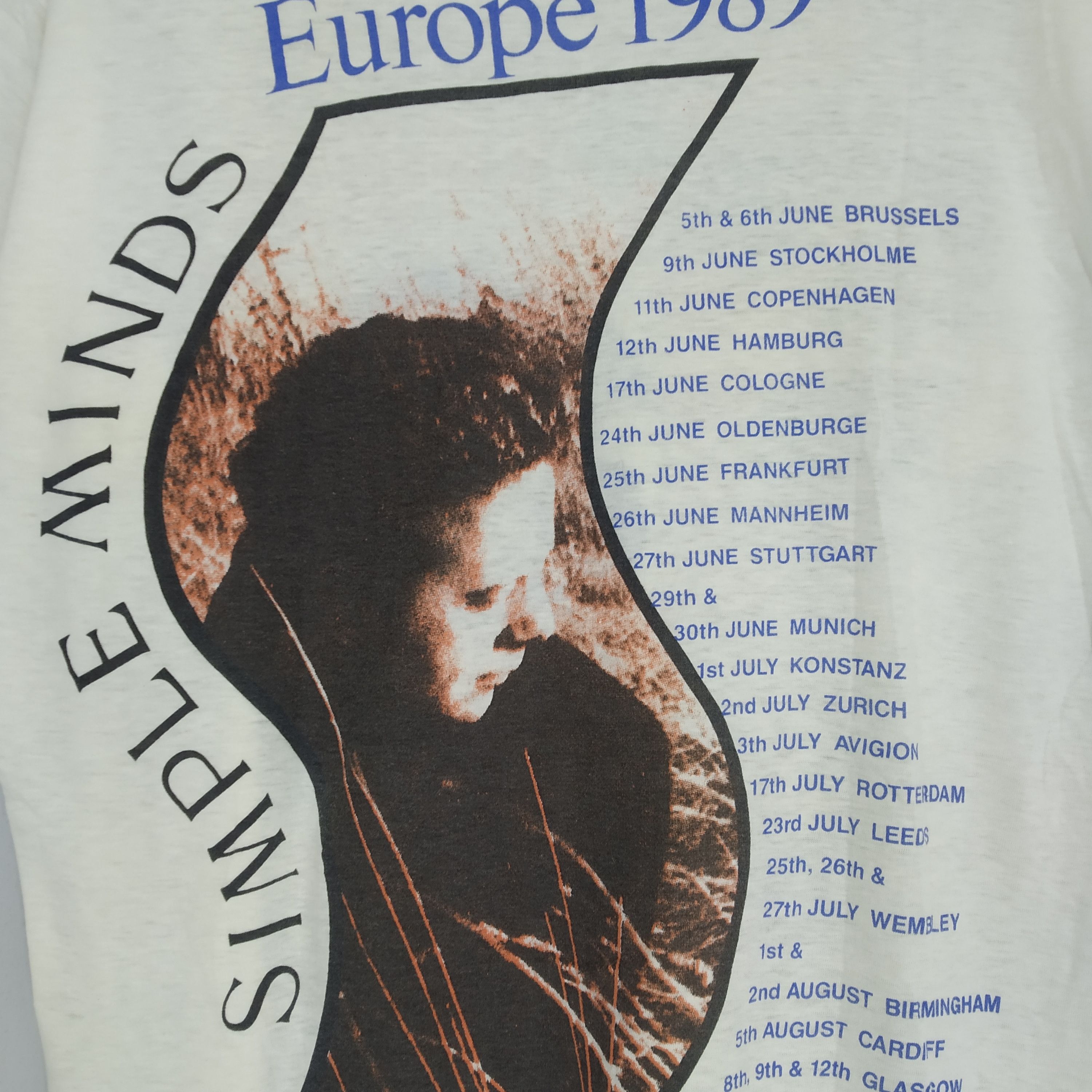 Band Tees Vintage 80s Simple Minds Band Post Punk Rock New Wave Rock Size US L / EU 52-54 / 3 - 7 Thumbnail