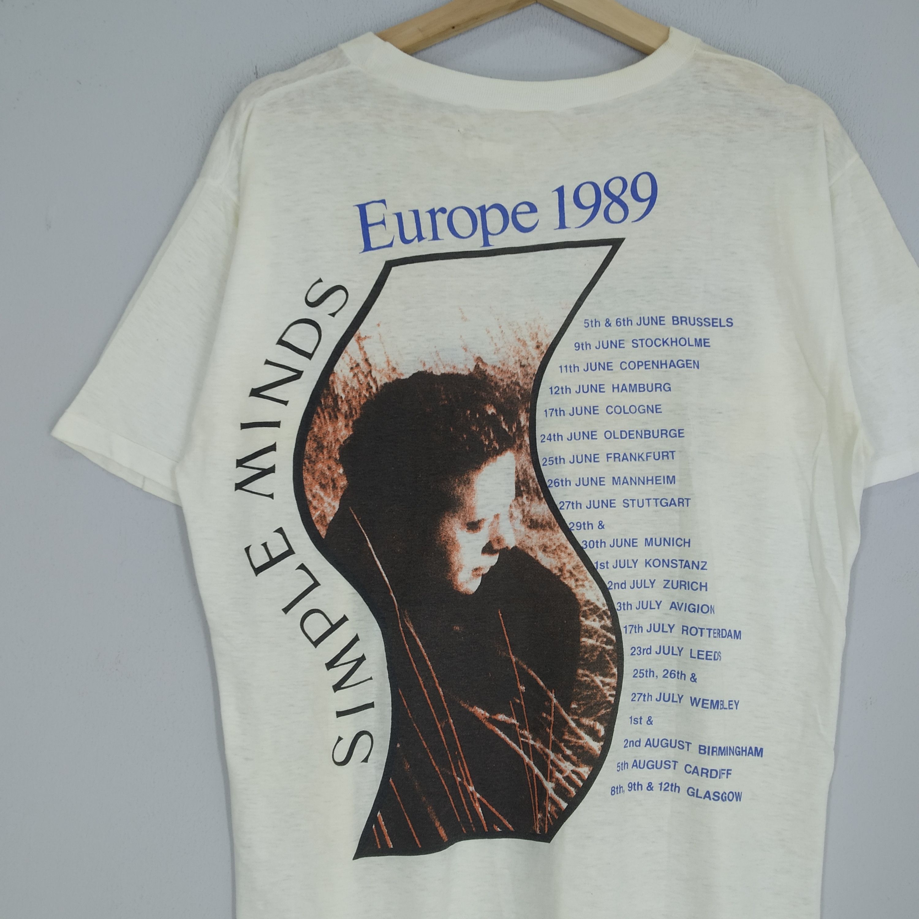 Band Tees Vintage 80s Simple Minds Band Post Punk Rock New Wave Rock Size US L / EU 52-54 / 3 - 6 Thumbnail