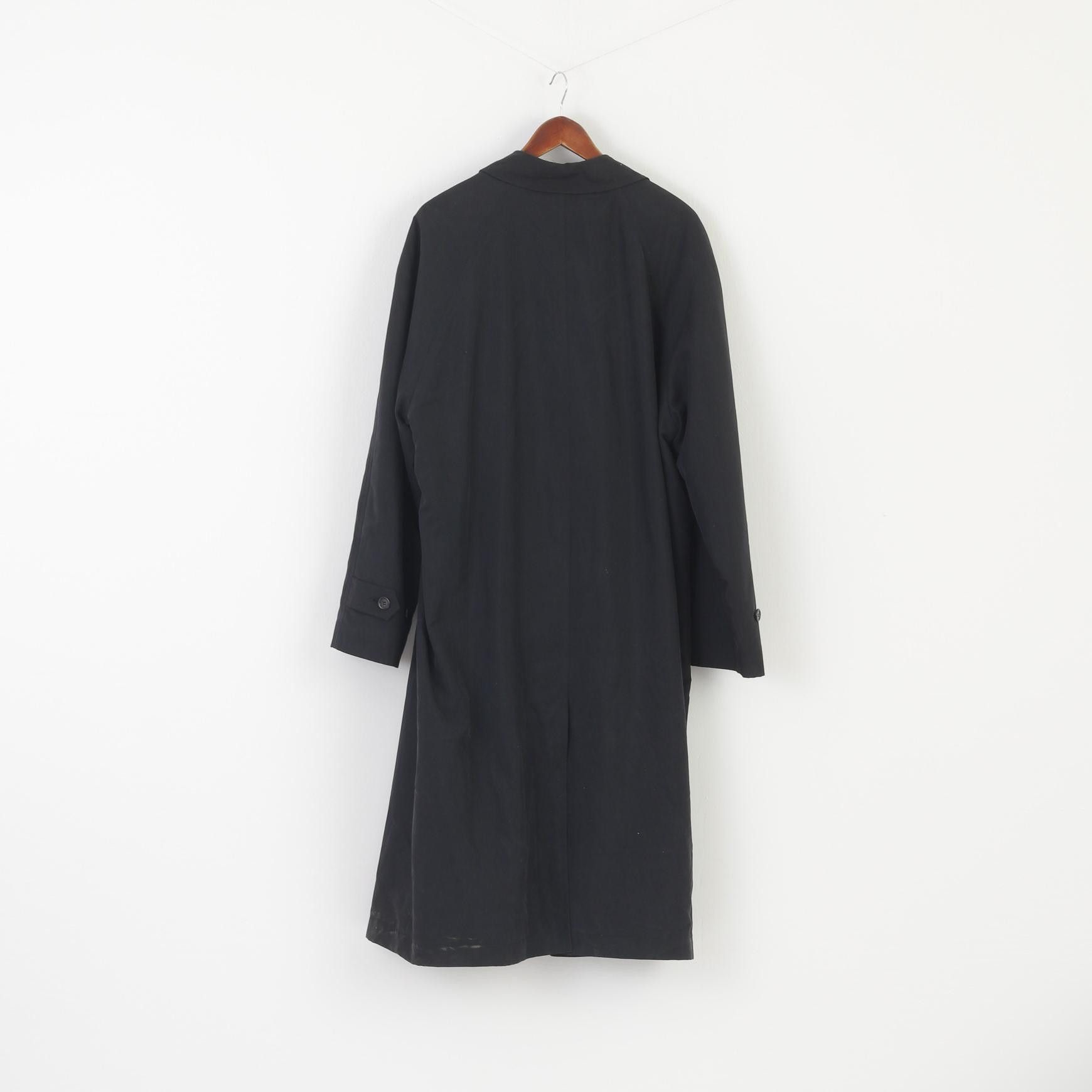 Vintage Baker Street Men 42 L Long Coat Black Design in Italy 3114 Size US L / EU 52-54 / 3 - 8 Thumbnail
