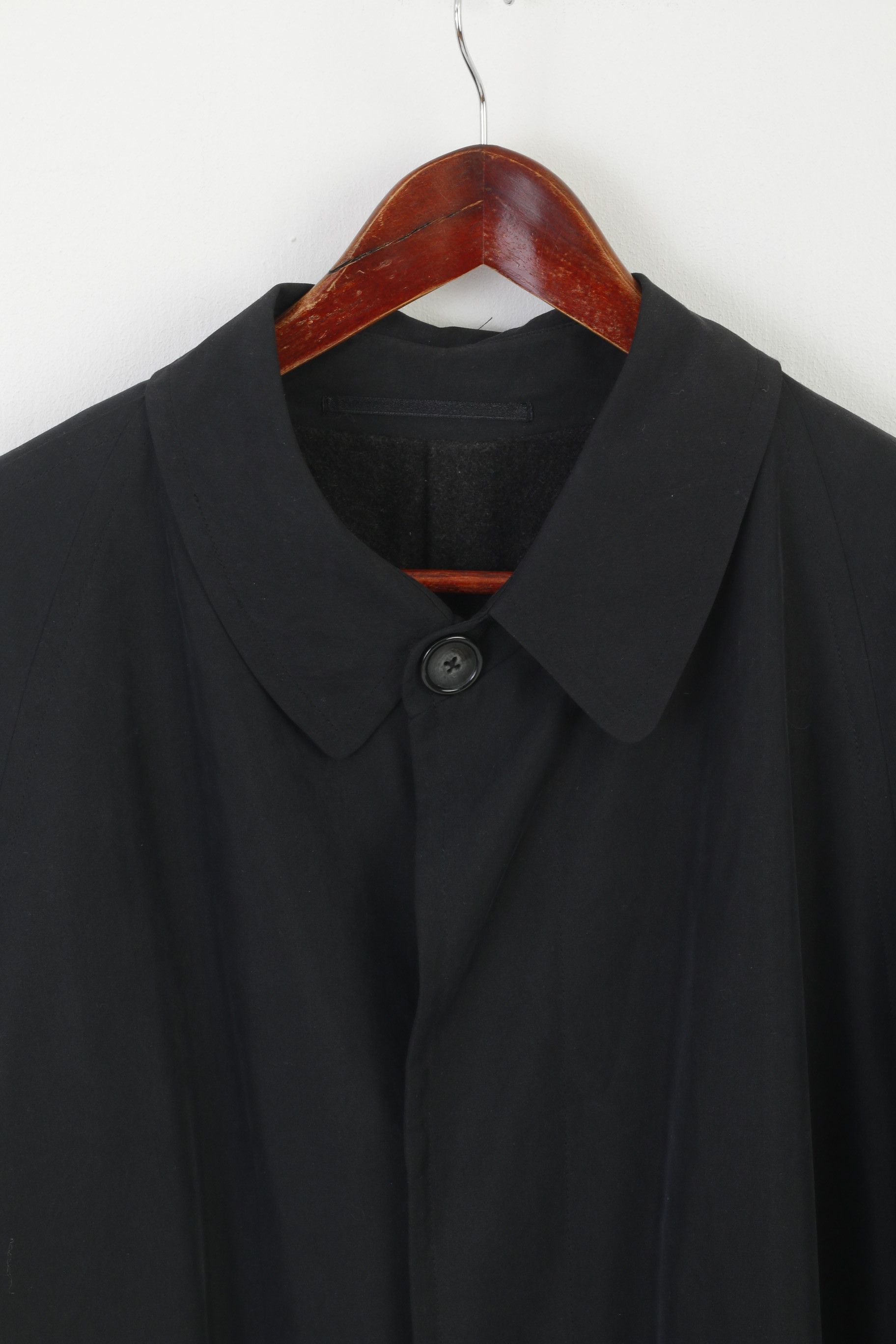 Vintage Baker Street Men 42 L Long Coat Black Design in Italy 3114 Size US L / EU 52-54 / 3 - 3 Thumbnail