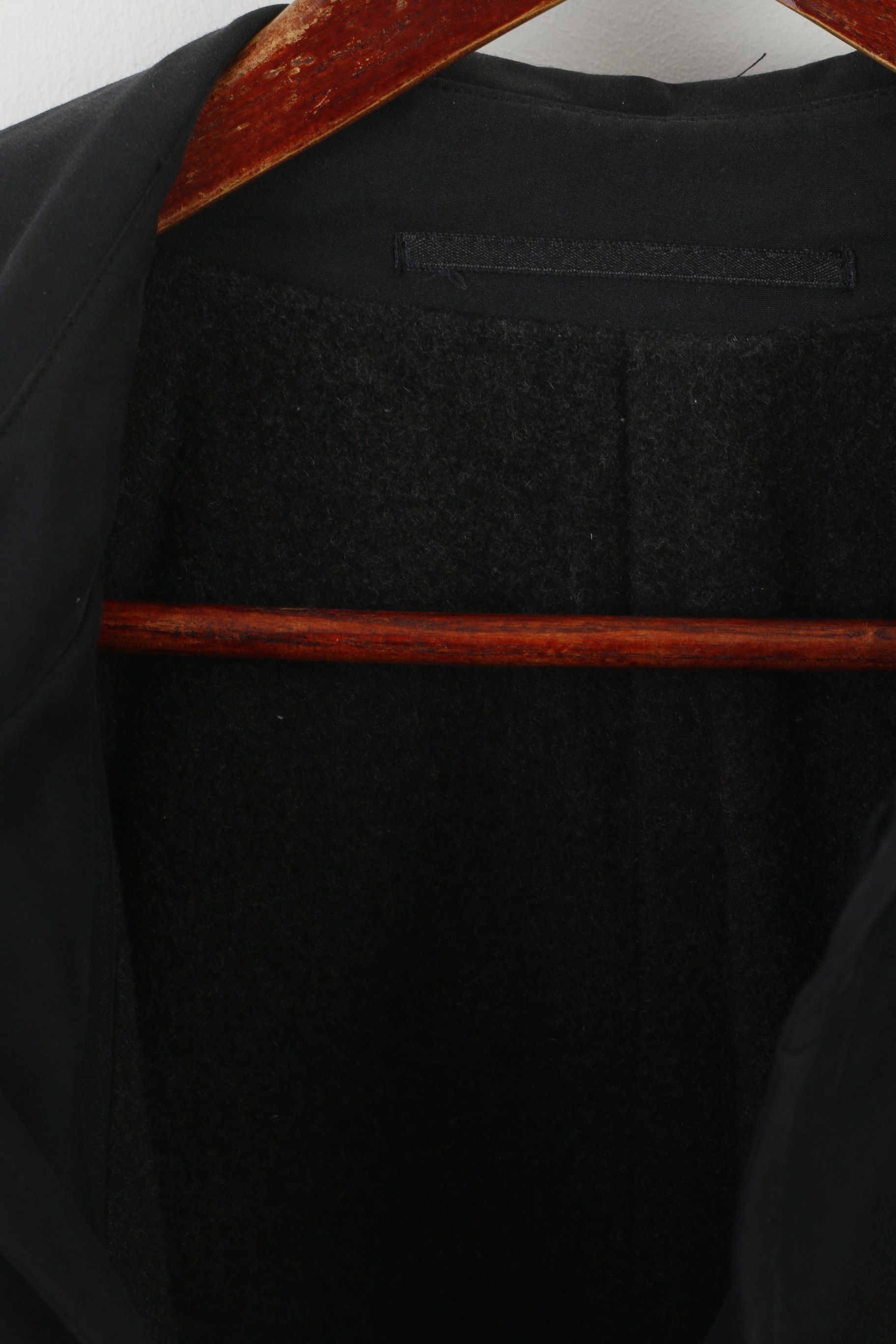Vintage Baker Street Men 42 L Long Coat Black Design in Italy 3114 Size US L / EU 52-54 / 3 - 7 Thumbnail