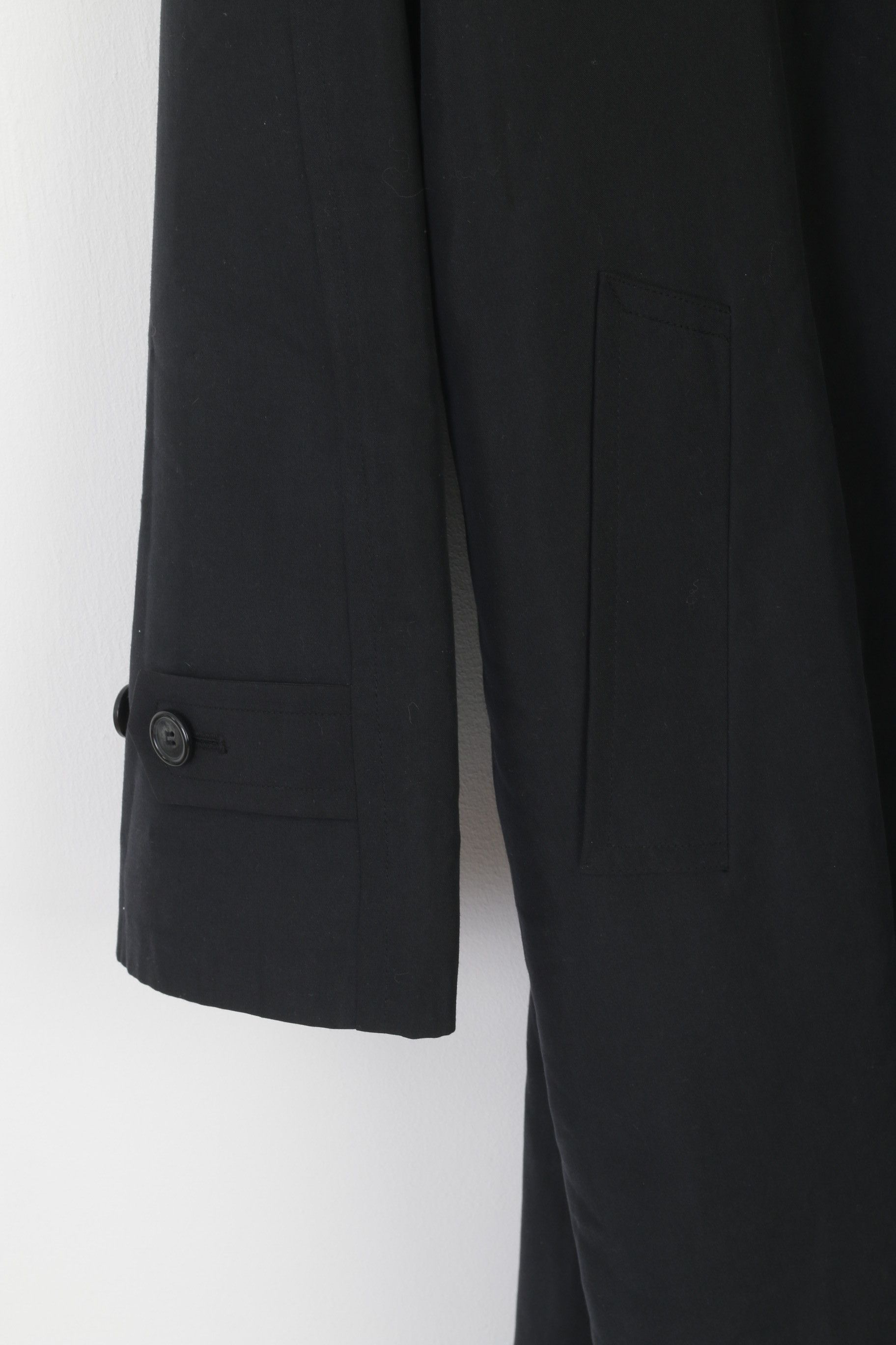 Vintage Baker Street Men 42 L Long Coat Black Design in Italy 3114 Size US L / EU 52-54 / 3 - 4 Thumbnail