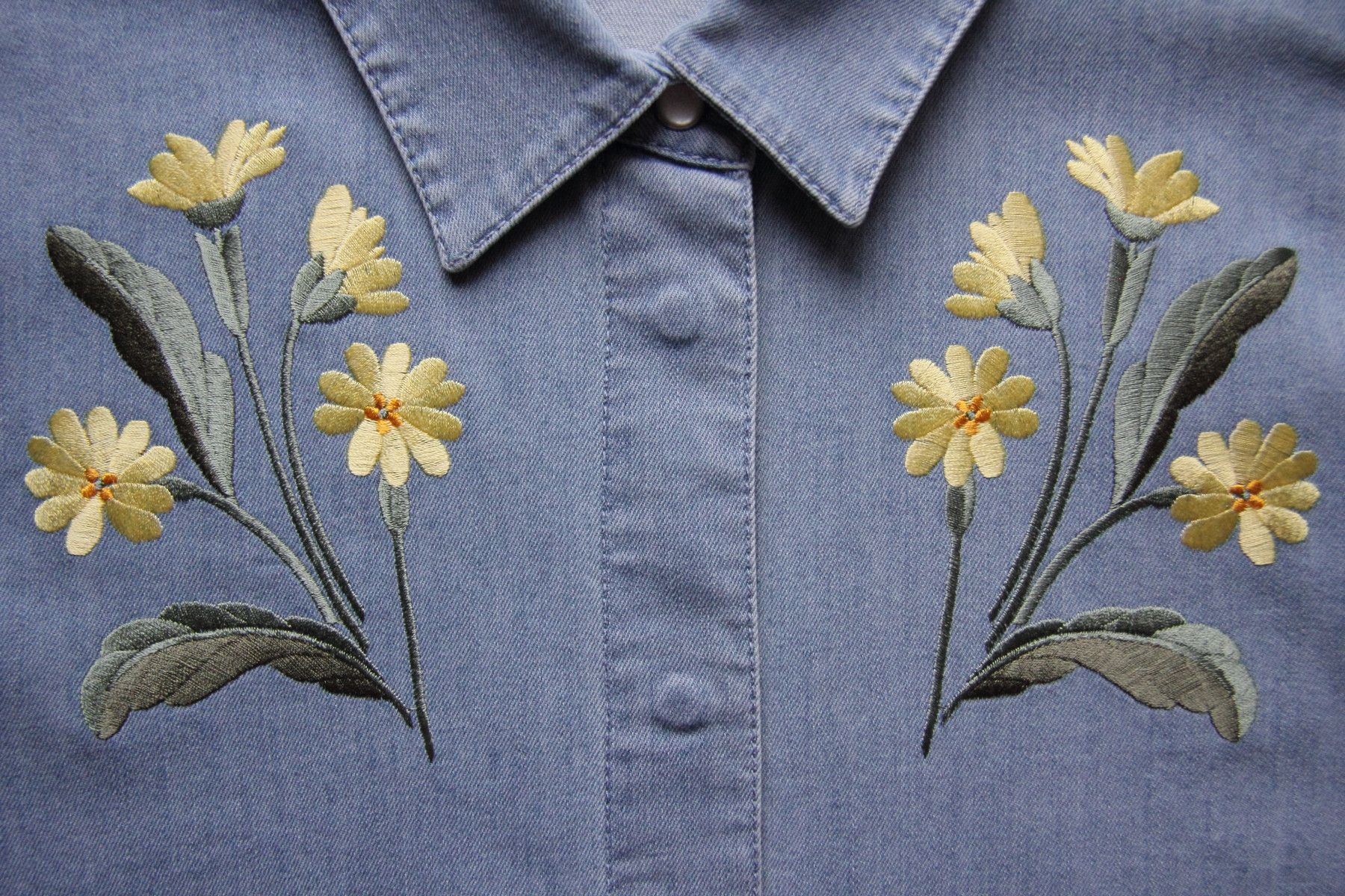 Stella McCartney STELLA MCCARTNEY EMBROIDERED DENIM SHIRT SIZE 42 Size M / US 6-8 / IT 42-44 - 4 Thumbnail