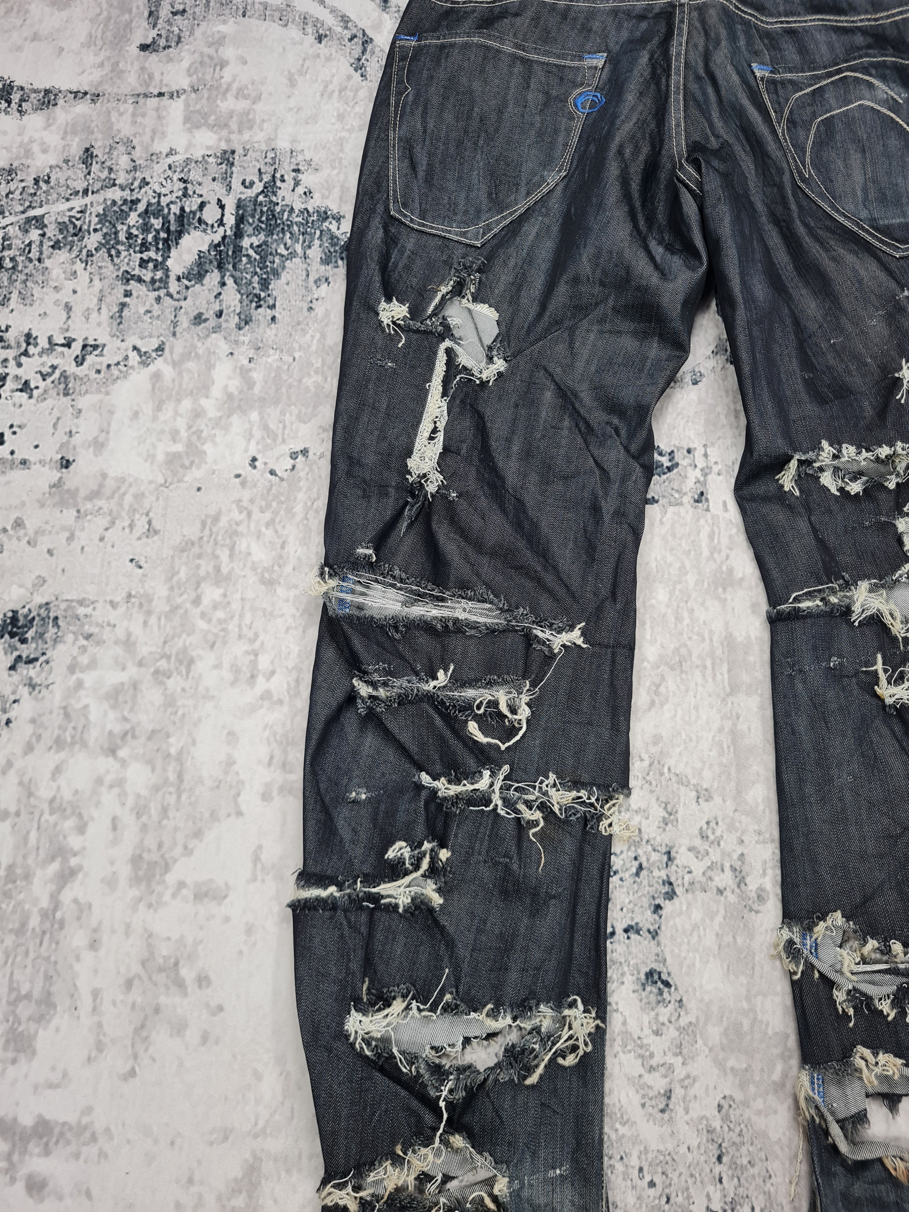 Edwin EDWIN FUNCTION Ripped Distressed Design Jeans 33x33 JB0034 Size US 33 - 7 Thumbnail