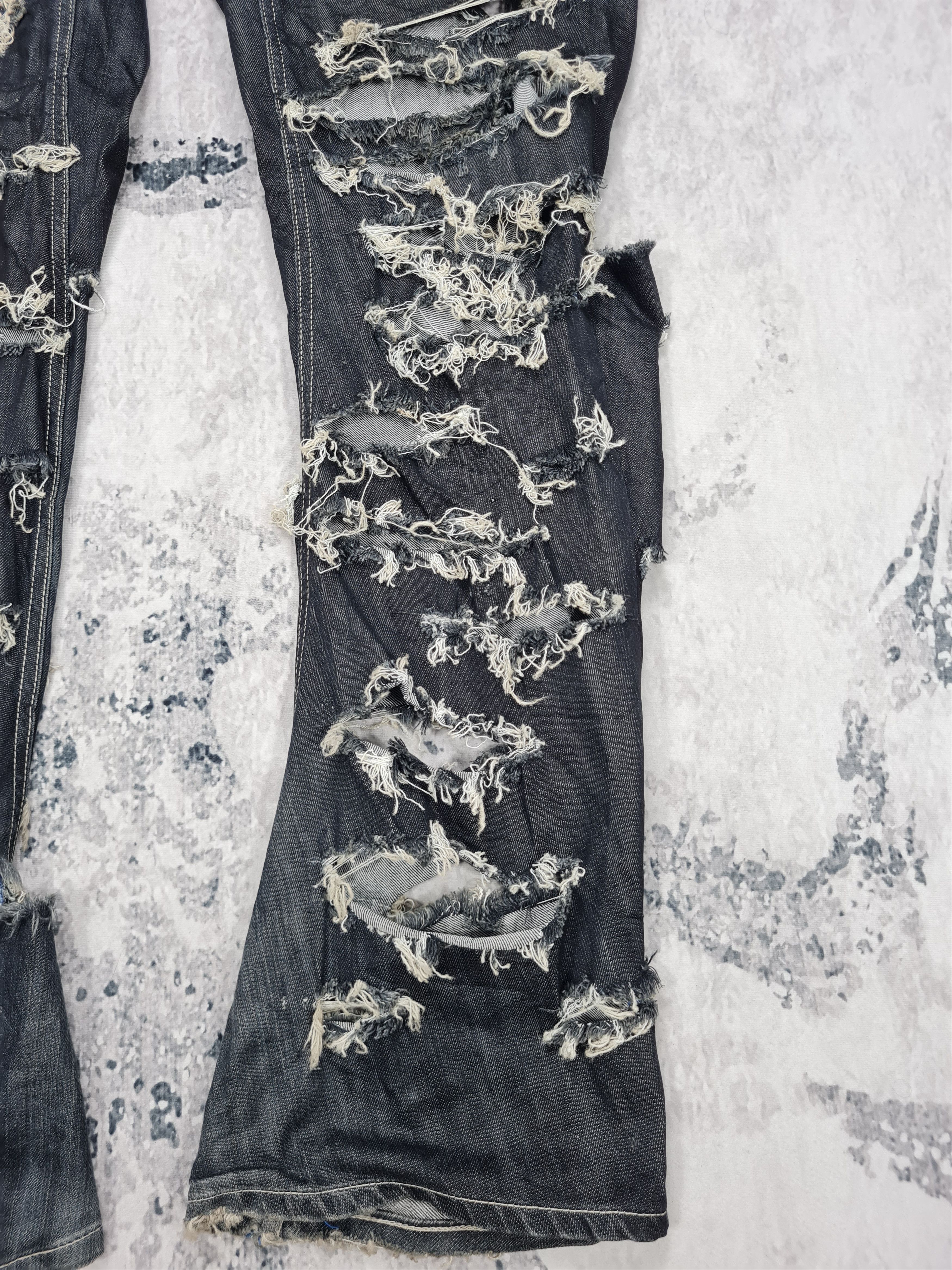Edwin EDWIN FUNCTION Ripped Distressed Design Jeans 33x33 JB0034 Size US 33 - 3 Thumbnail