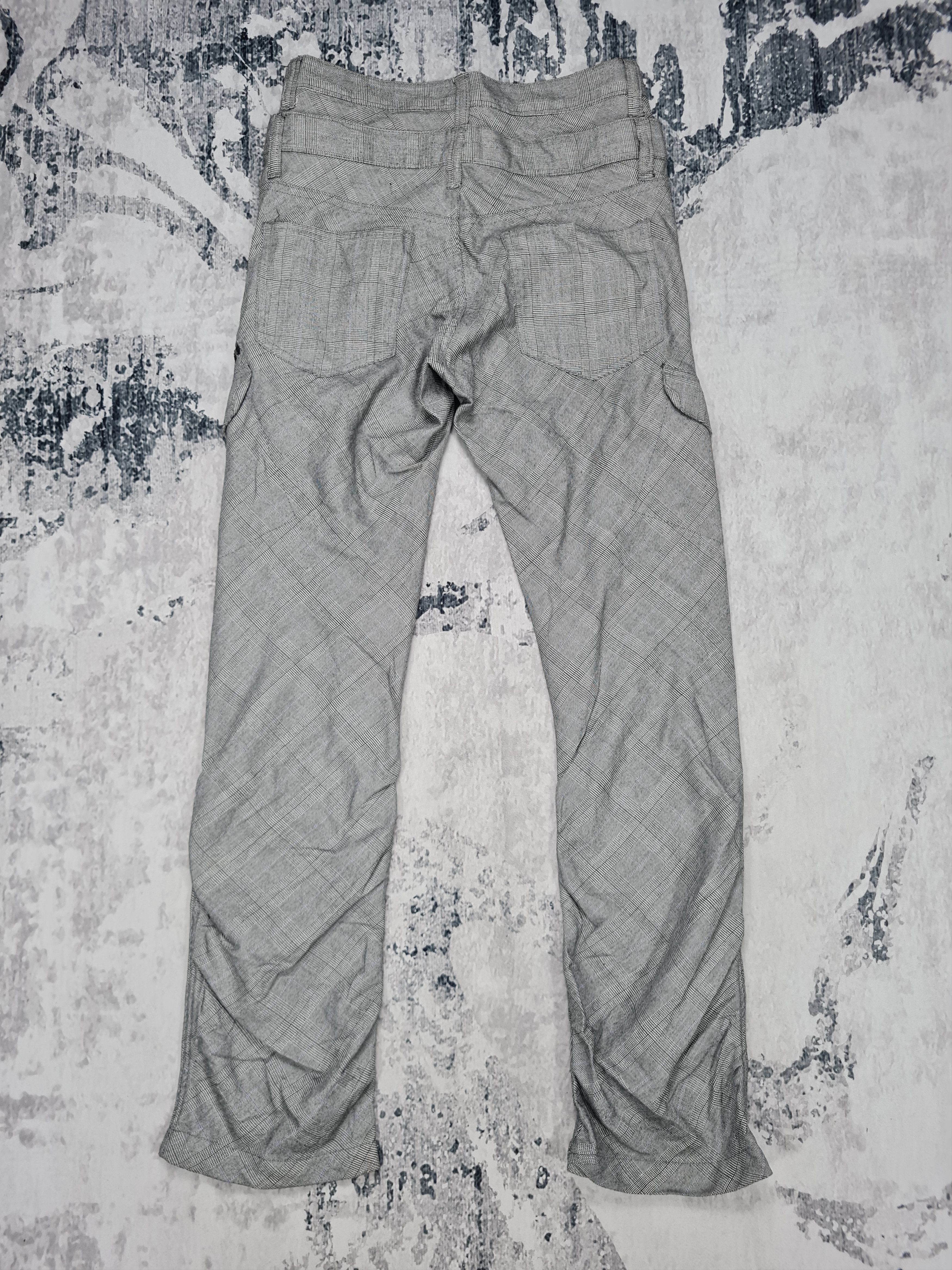 Japanese Brand Double Waist Multi Pocket Checked Punk Design 30x31 JB0014 Size US 30 / EU 46 - 2 Thumbnail