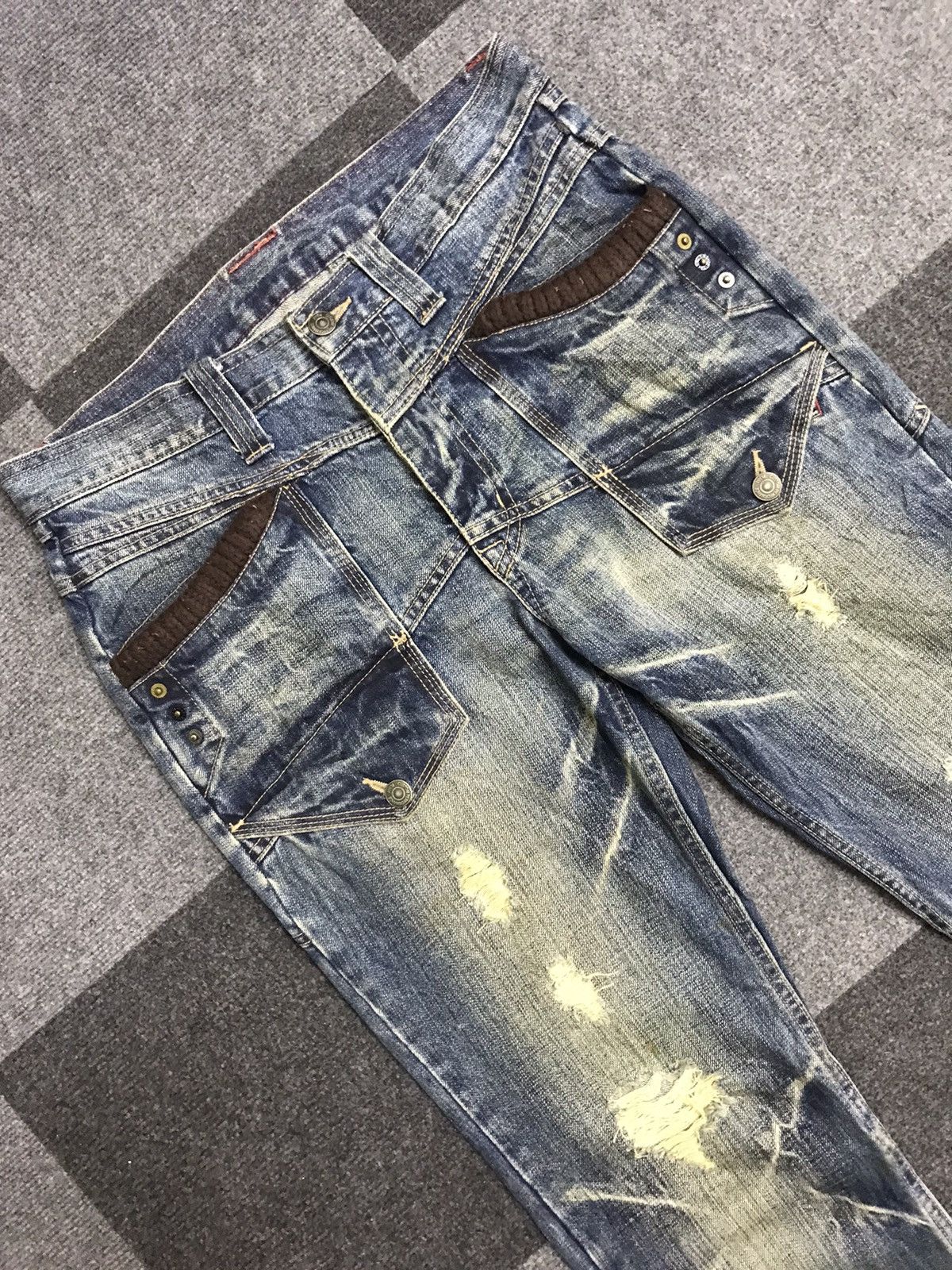 PPFM Archival Design PPFM Distressed Hybrid Jeans Size US 31 - 2 Thumbnail