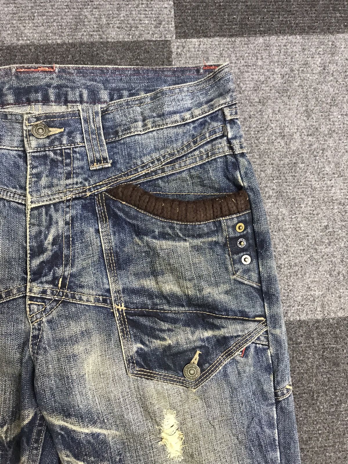 PPFM Archival Design PPFM Distressed Hybrid Jeans Size US 31 - 5 Thumbnail