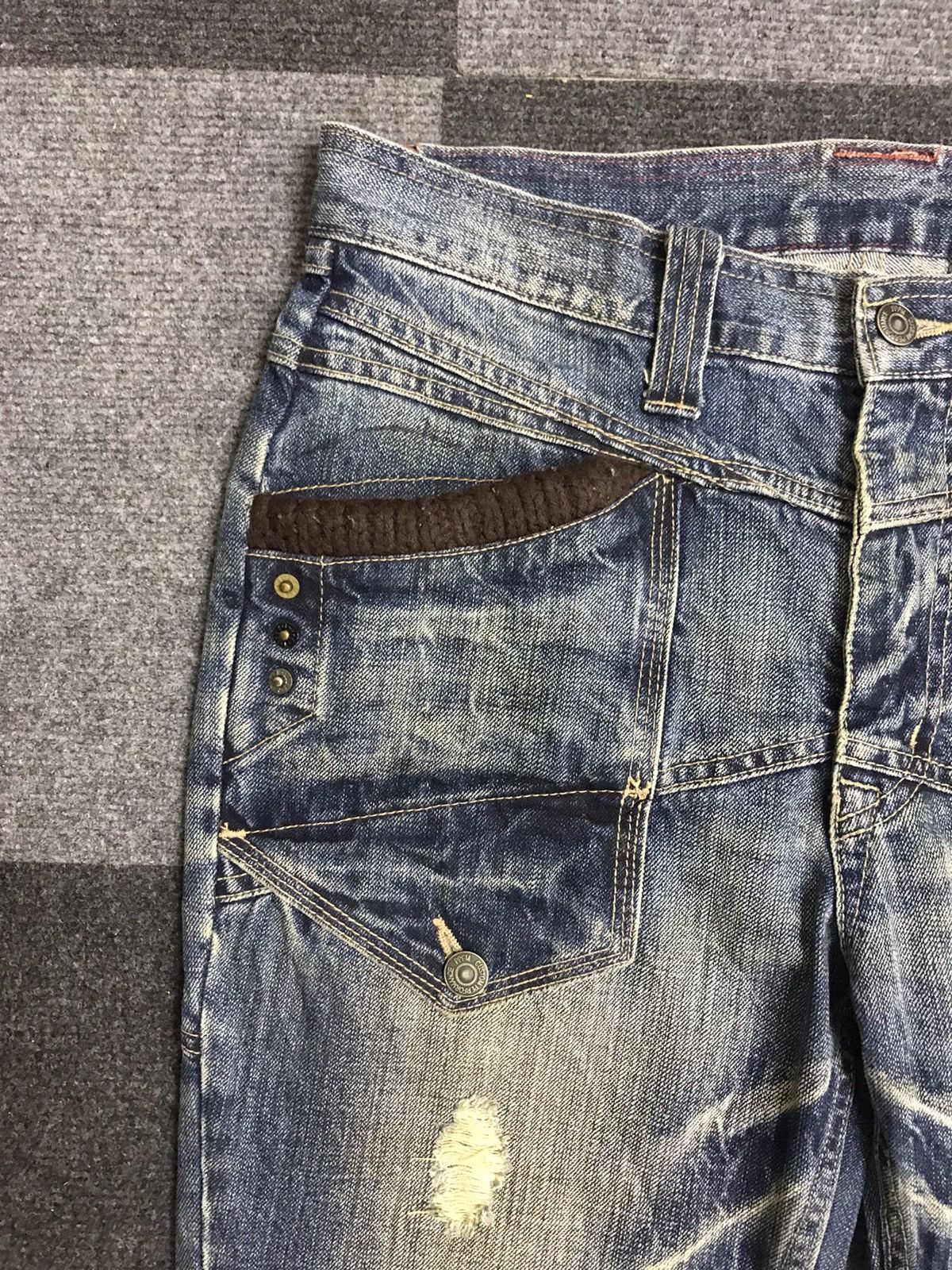 PPFM Archival Design PPFM Distressed Hybrid Jeans Size US 31 - 6 Thumbnail