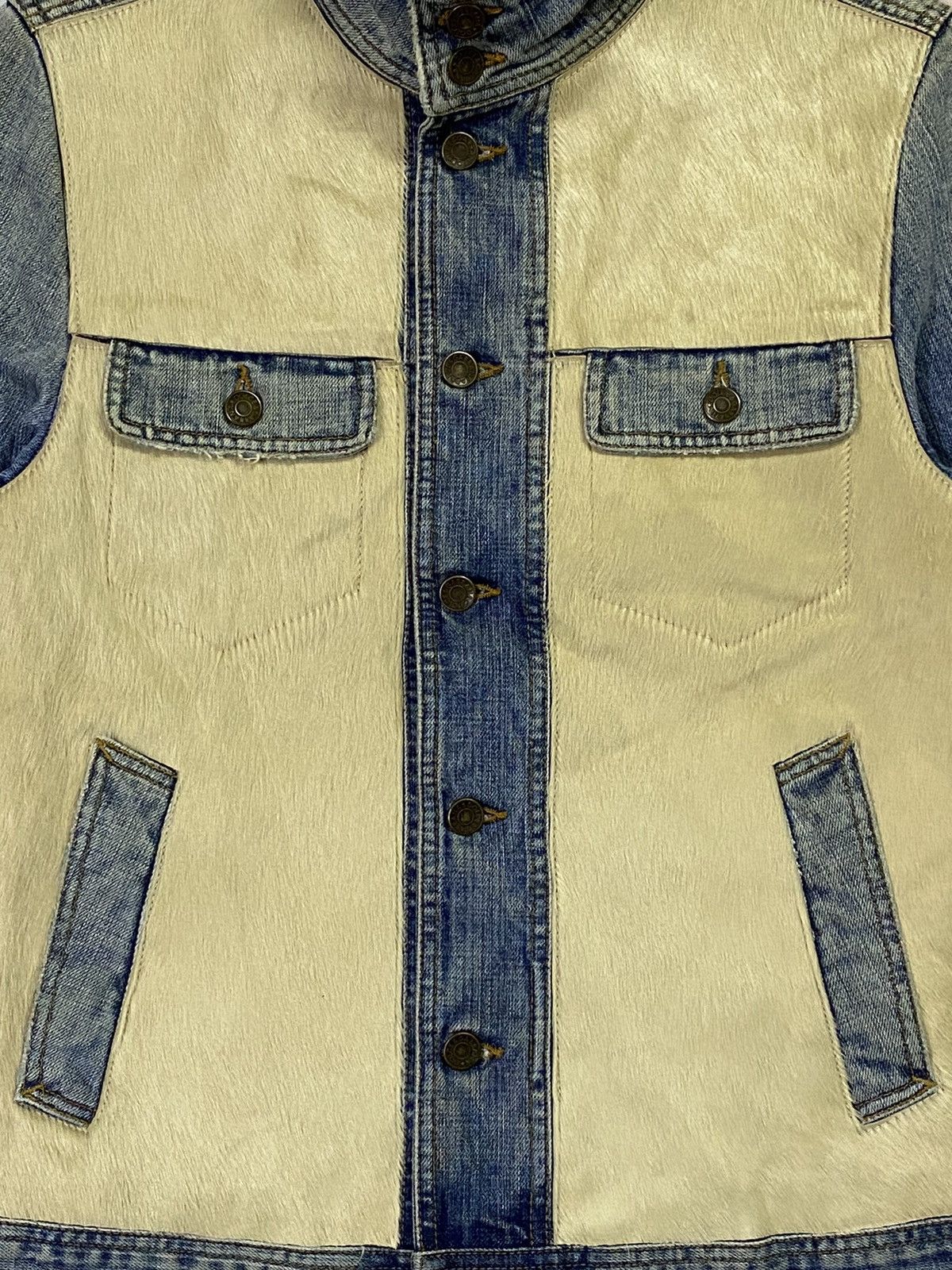 Designer Rare‼️D&G Rigid Denim Horsehide Jacket Size US M / EU 48-50 / 2 - 15 Thumbnail