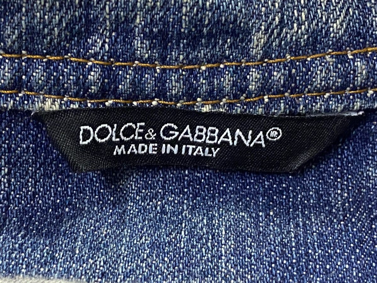 Designer Rare‼️D&G Rigid Denim Horsehide Jacket Size US M / EU 48-50 / 2 - 9 Thumbnail