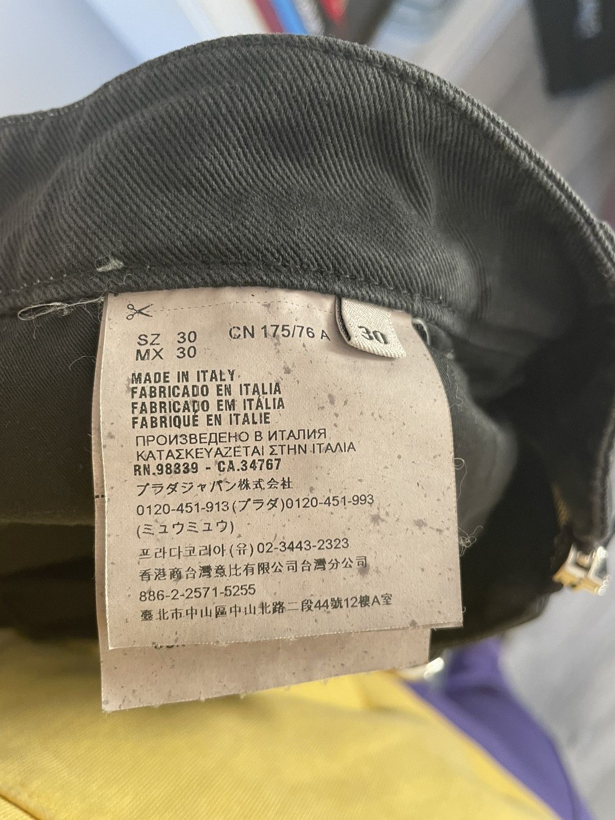 Prada Black Zipper Jeans Size US 30 / EU 46 - 8 Thumbnail