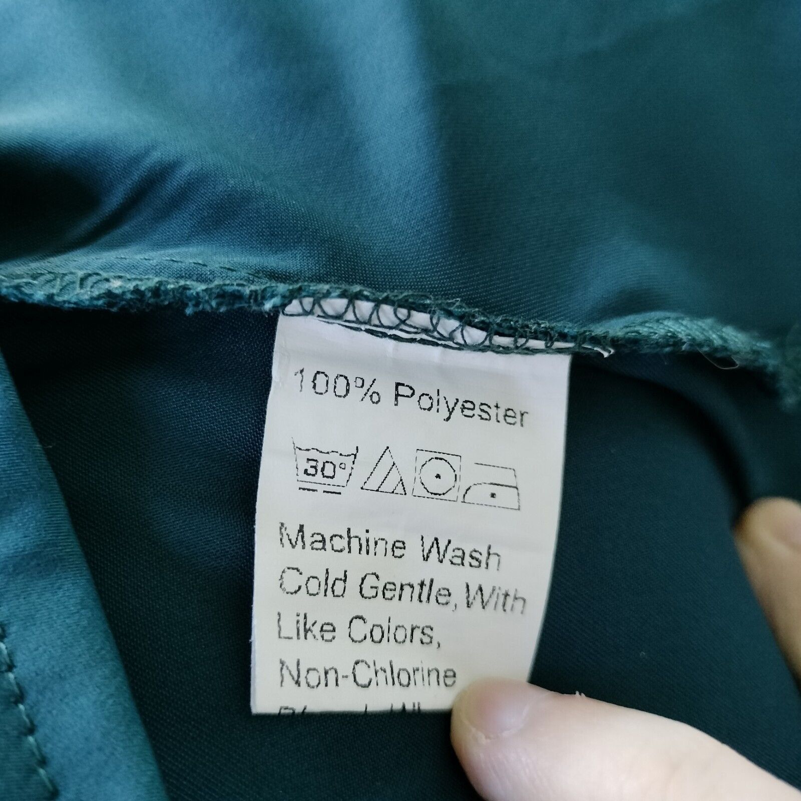 Shein Shein Blouse Top Teal Satin Cowl Neck Flounce Sleeve Size L / US 10 / IT 46 - 7 Thumbnail