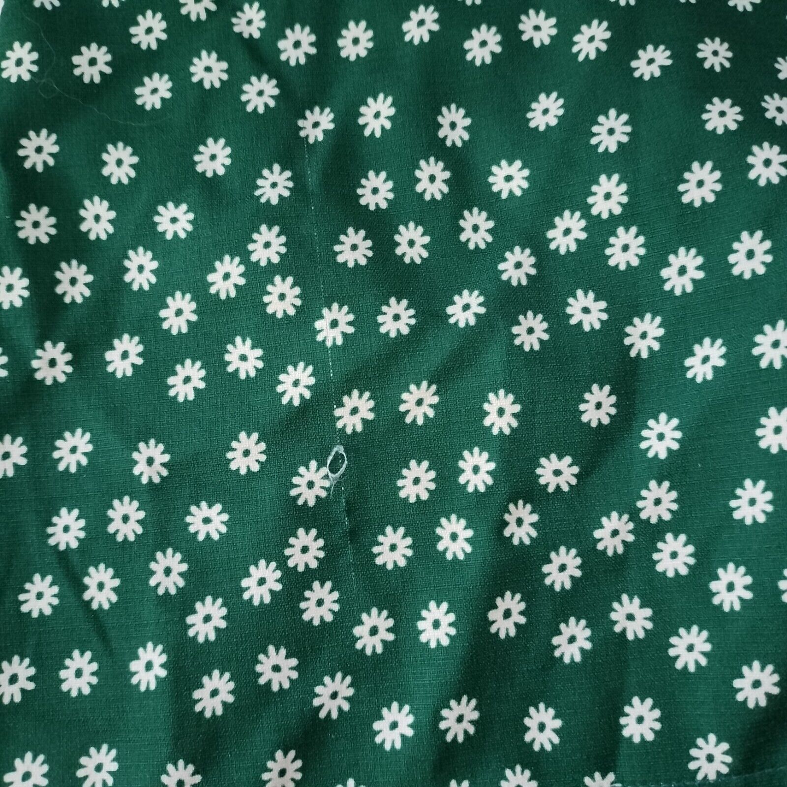 Designer Slide Show Dress Green White Floral Ditsy Mini Shirred Size M / US 6-8 / IT 42-44 - 10 Thumbnail