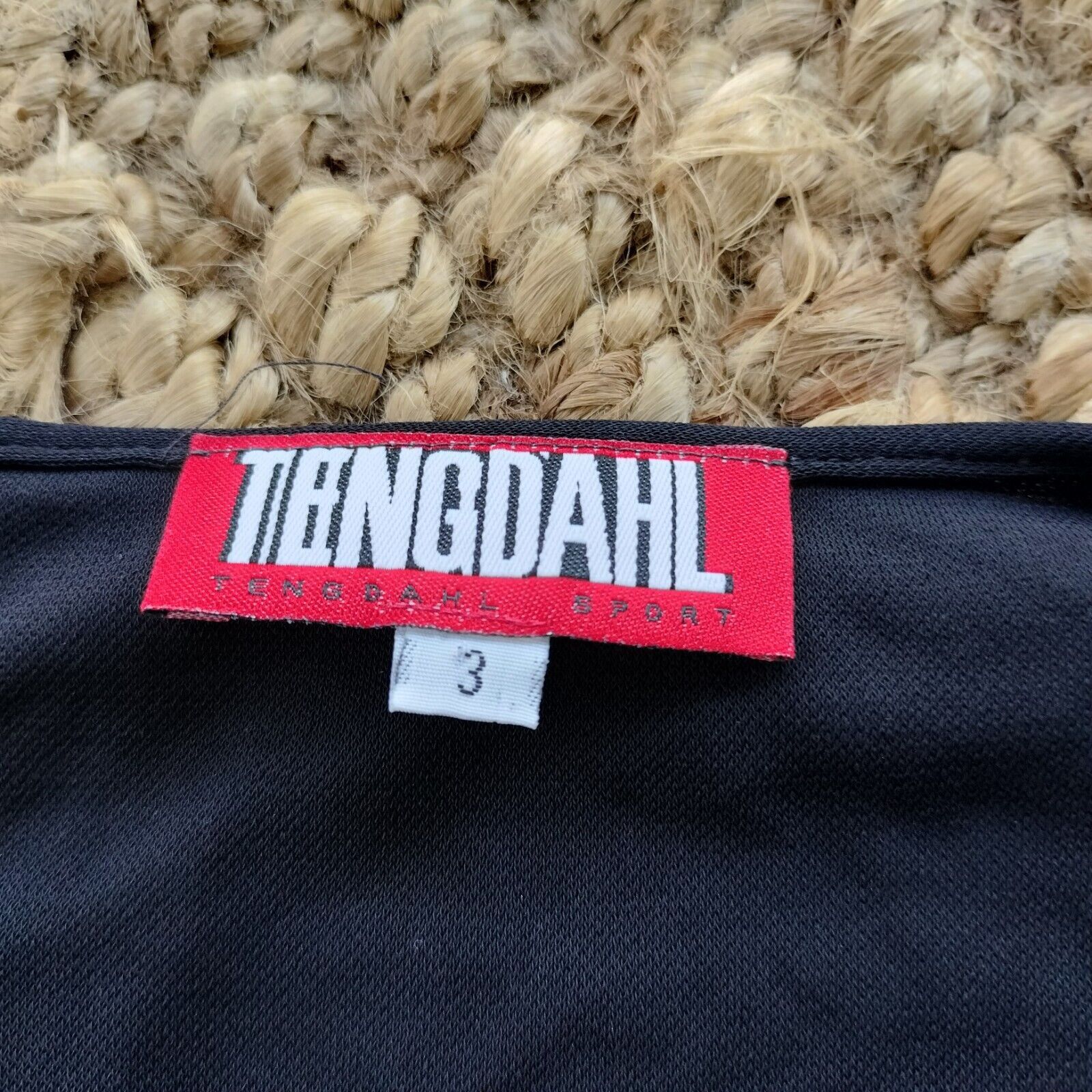 Designer × Man Made In Australia Tengdahl Vintage 90s Top Black Crossover Faux Wrap Size L / US 10 / IT 46 - 6 Thumbnail