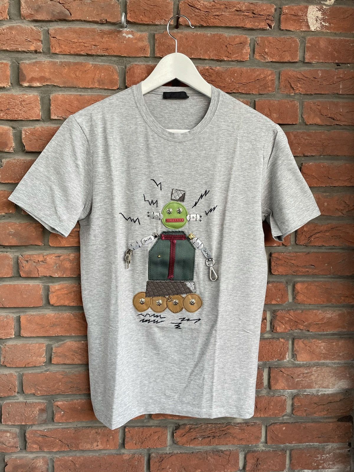 Prada FW04 Grey Robot Ombre T Shirt Grailed