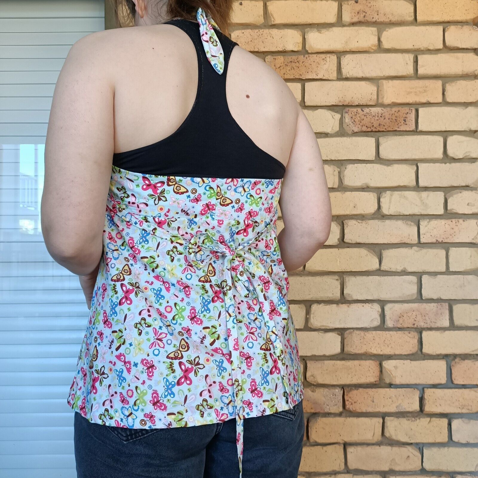 Handmade × Vintage Vintage Y2K Size 10 12 Halter Tank Top Blue Homemade Pleated Size ONE SIZE - 4 Thumbnail