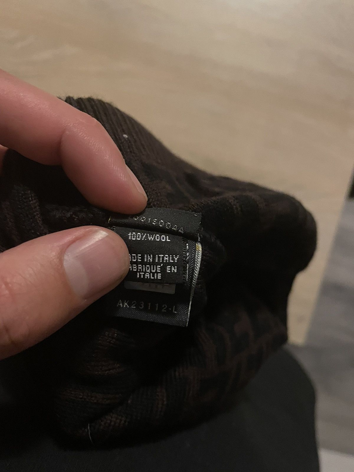 Fendi FF Zucca Monogram Wool Beanie Size ONE SIZE - 4 Thumbnail