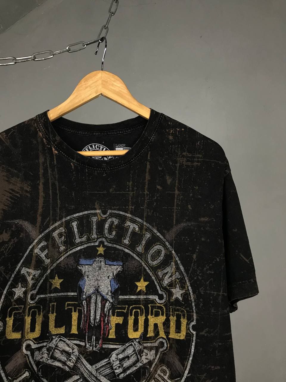 Affliction Affliction faded distressed made in USA skulls tee Size US L / EU 52-54 / 3 - 3 Thumbnail
