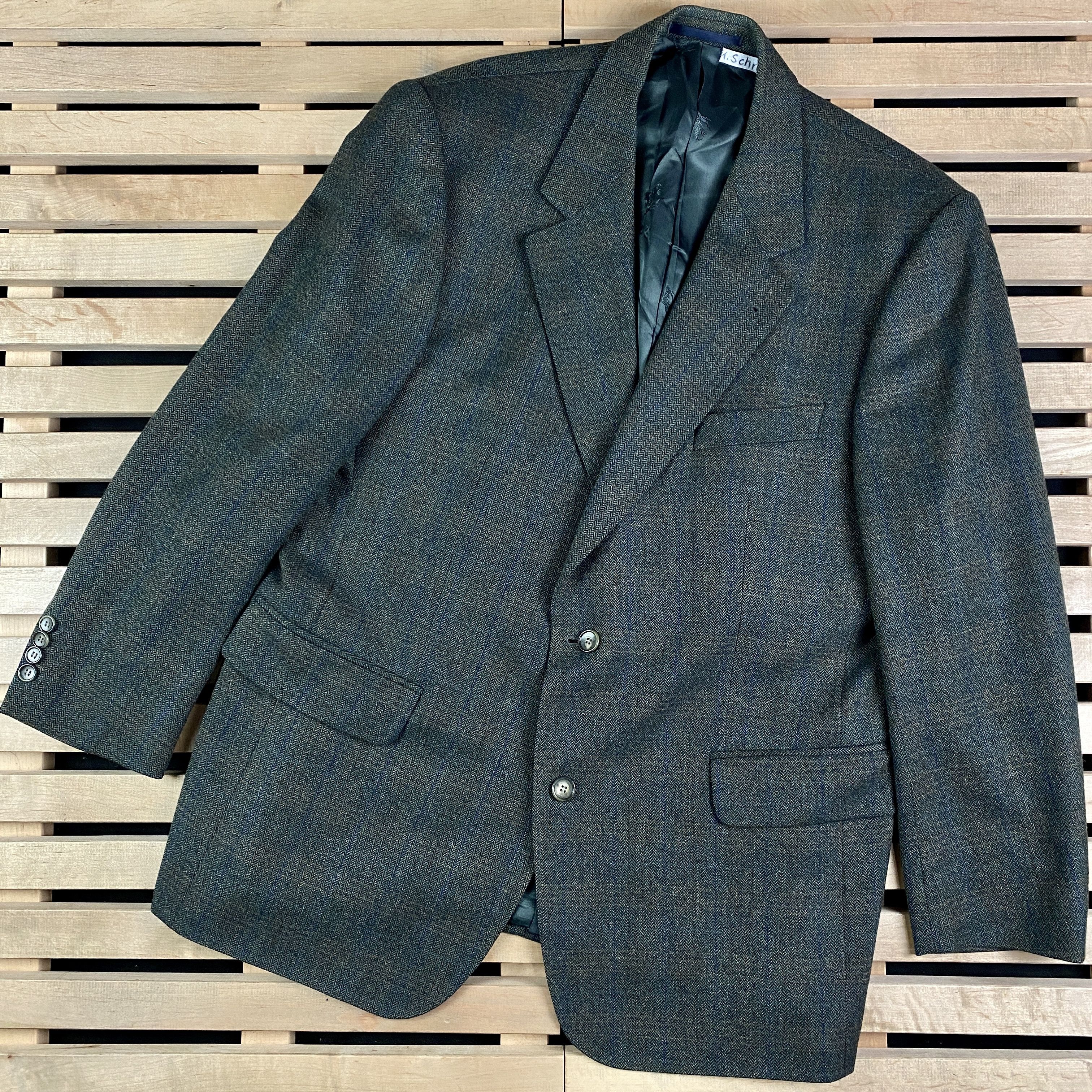 Burberry Mens Wool Blazer Jacket Burberry London Two Button Size 26 Size 48S - 1 Thumbnail