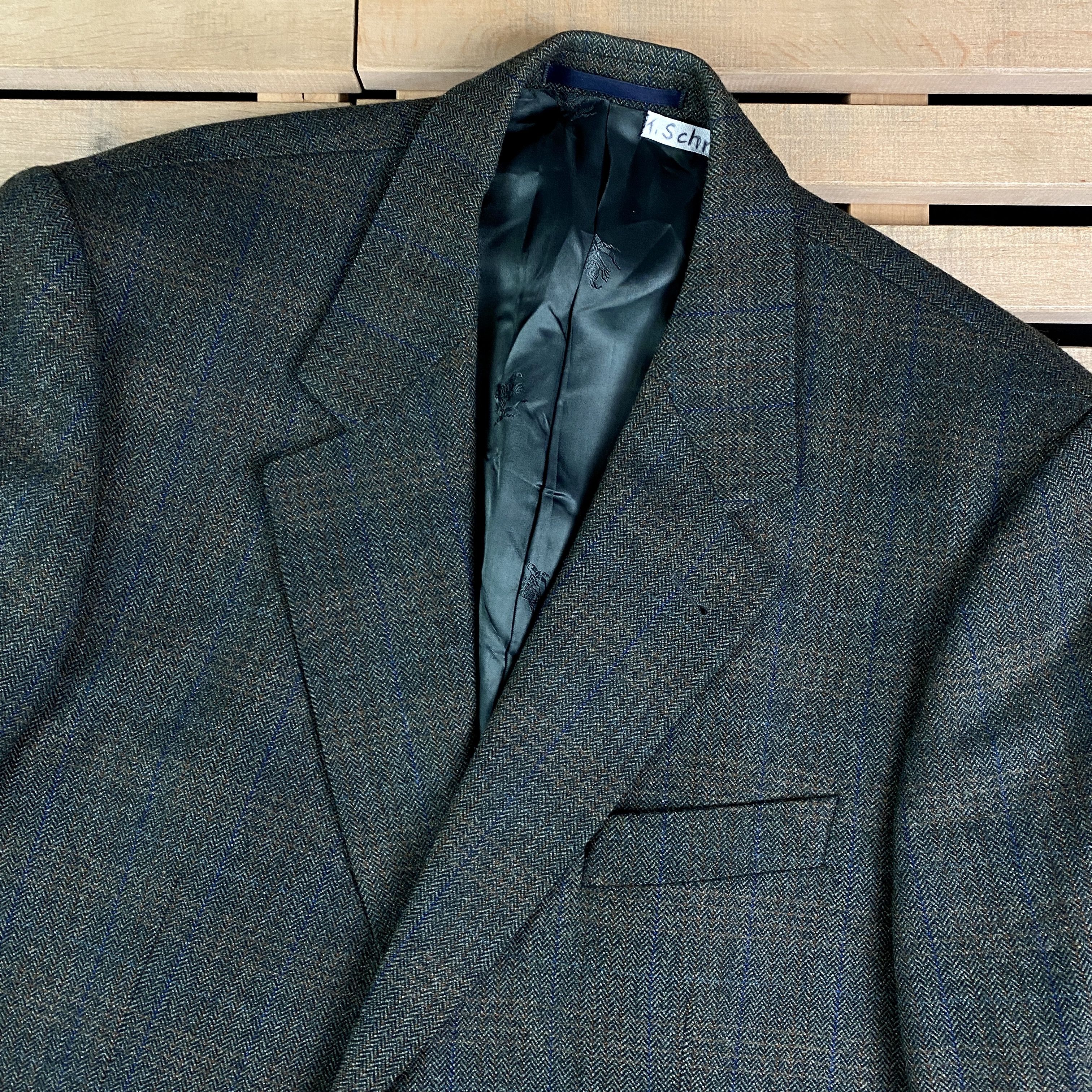 Burberry Mens Wool Blazer Jacket Burberry London Two Button Size 26 Size 48S - 2 Thumbnail
