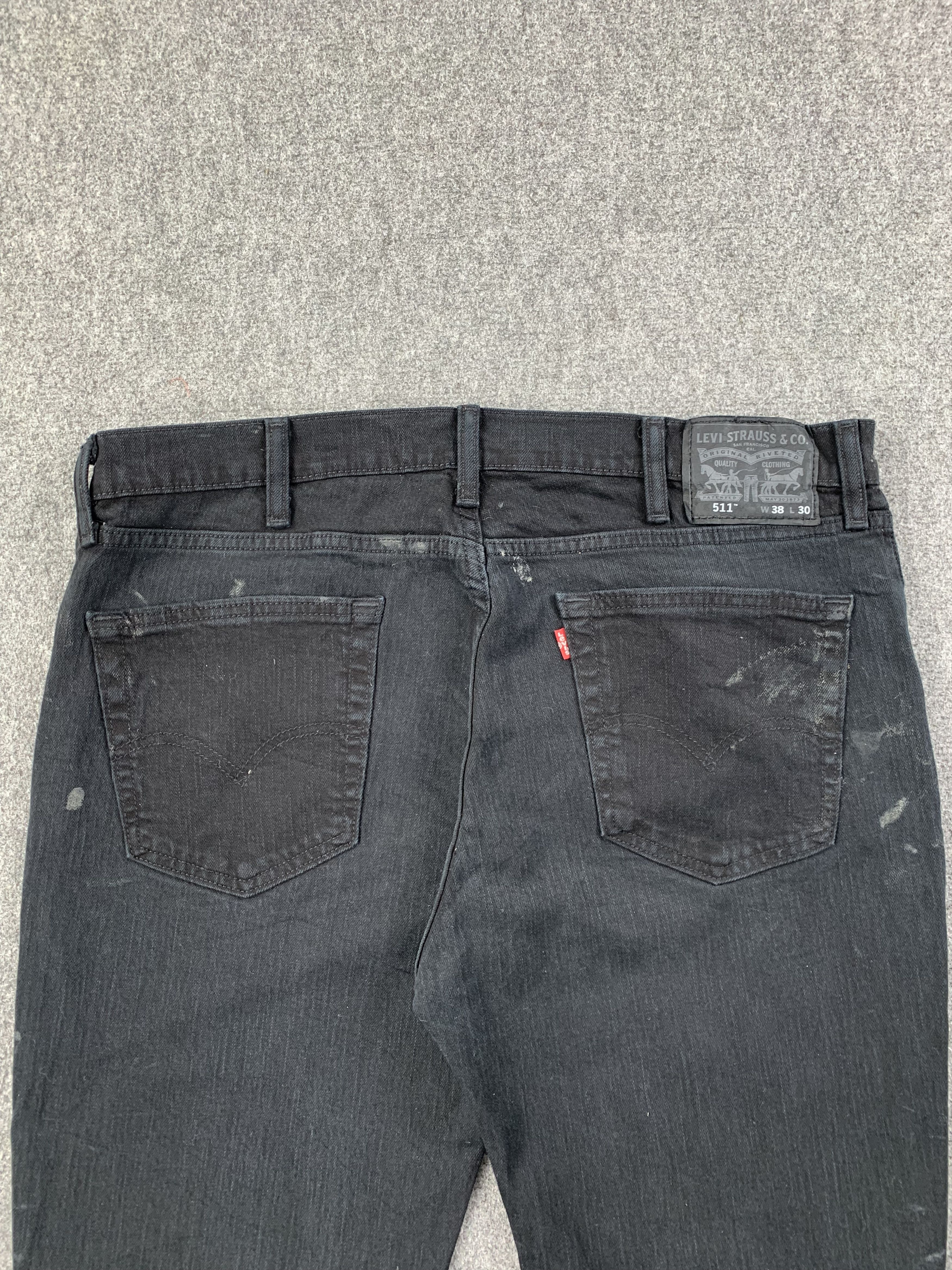 Levi's Vintage Levis 511 Faded Black Dirty Jeans DP2207 Size US 37 - 4 Thumbnail