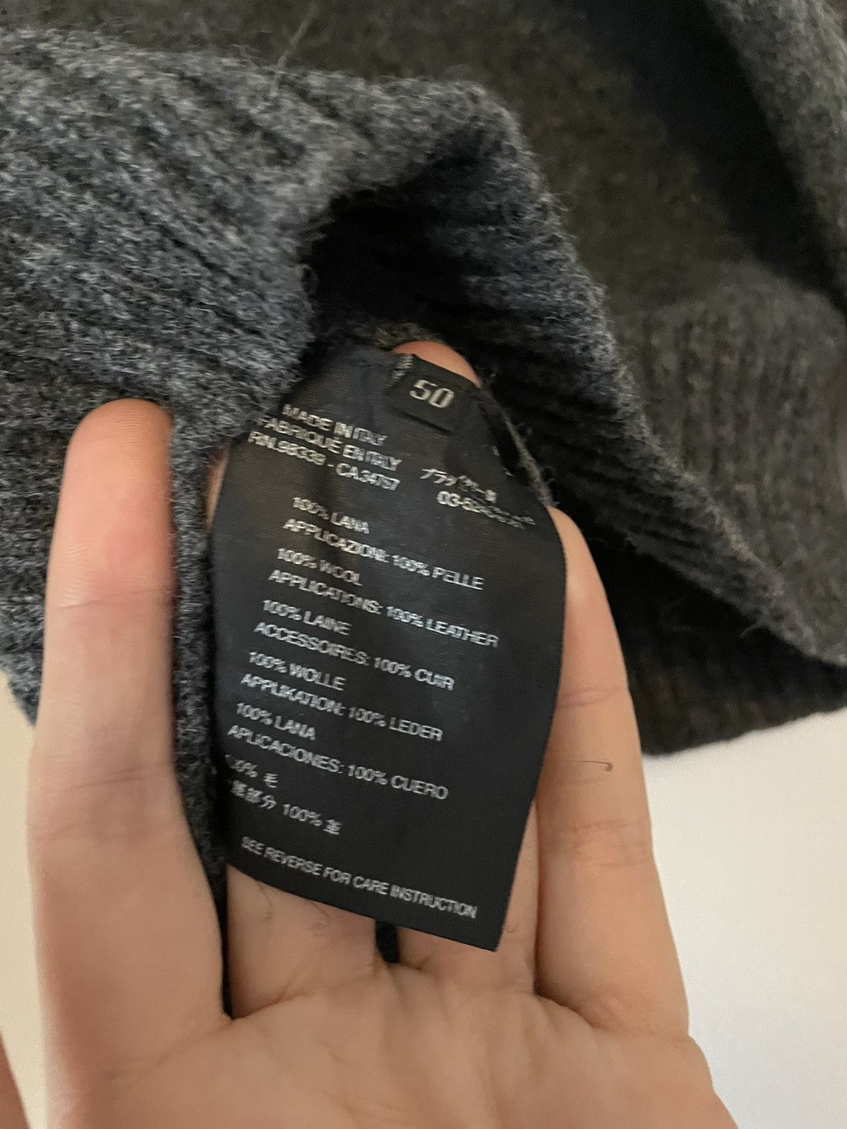 Prada Wool Knit Zip-Up Sweater with Leather Elbow Pads | Grailed