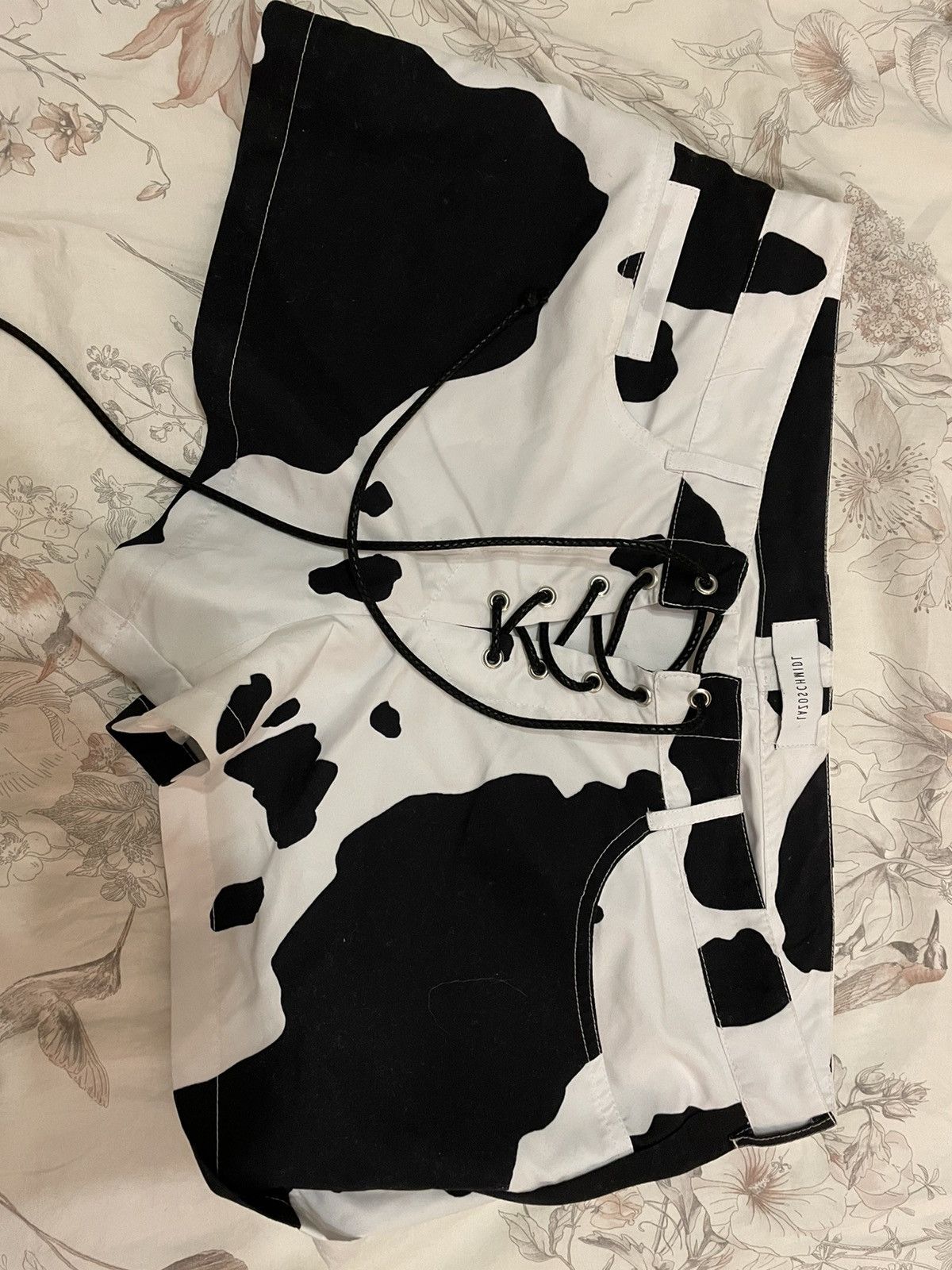 image of Lazoschmidl Cow Print Swim Wear in White, Men's (Size 32)