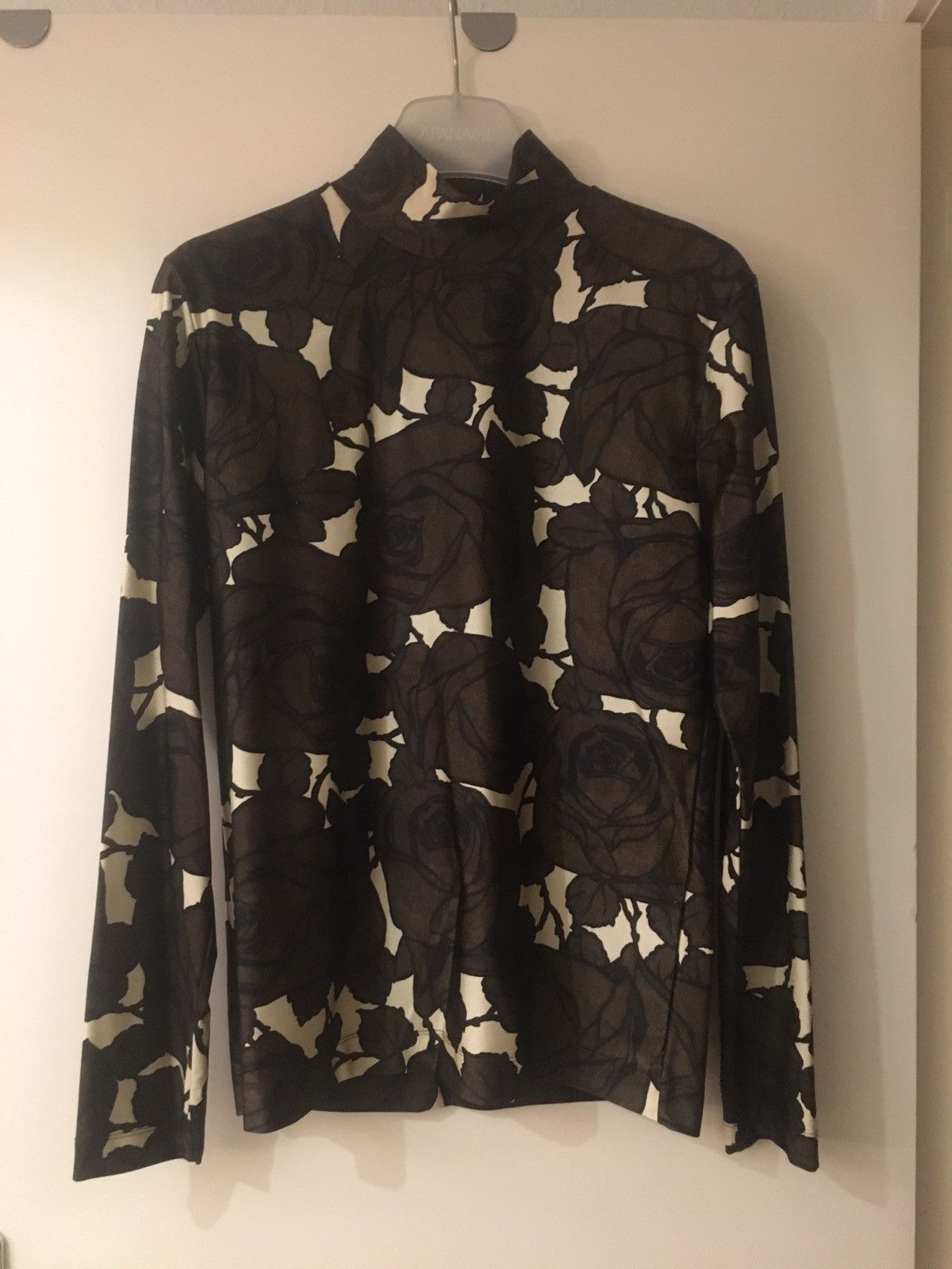 image of Dries Van Noten 2020Ss Floral Top in Black, Men's (Size Small)