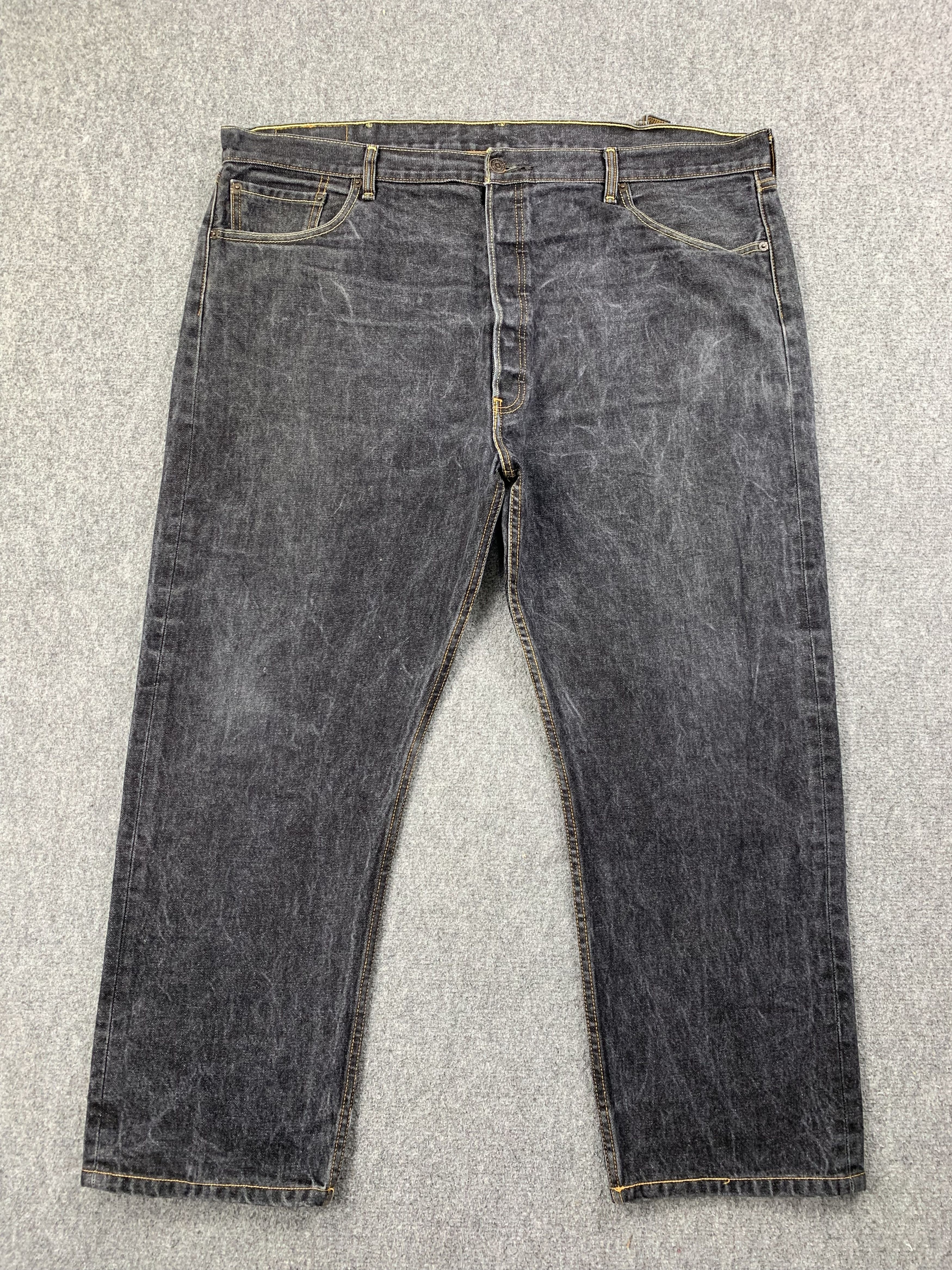 image of Levis 501 Faded Black Jeans, Men's (Size 43)