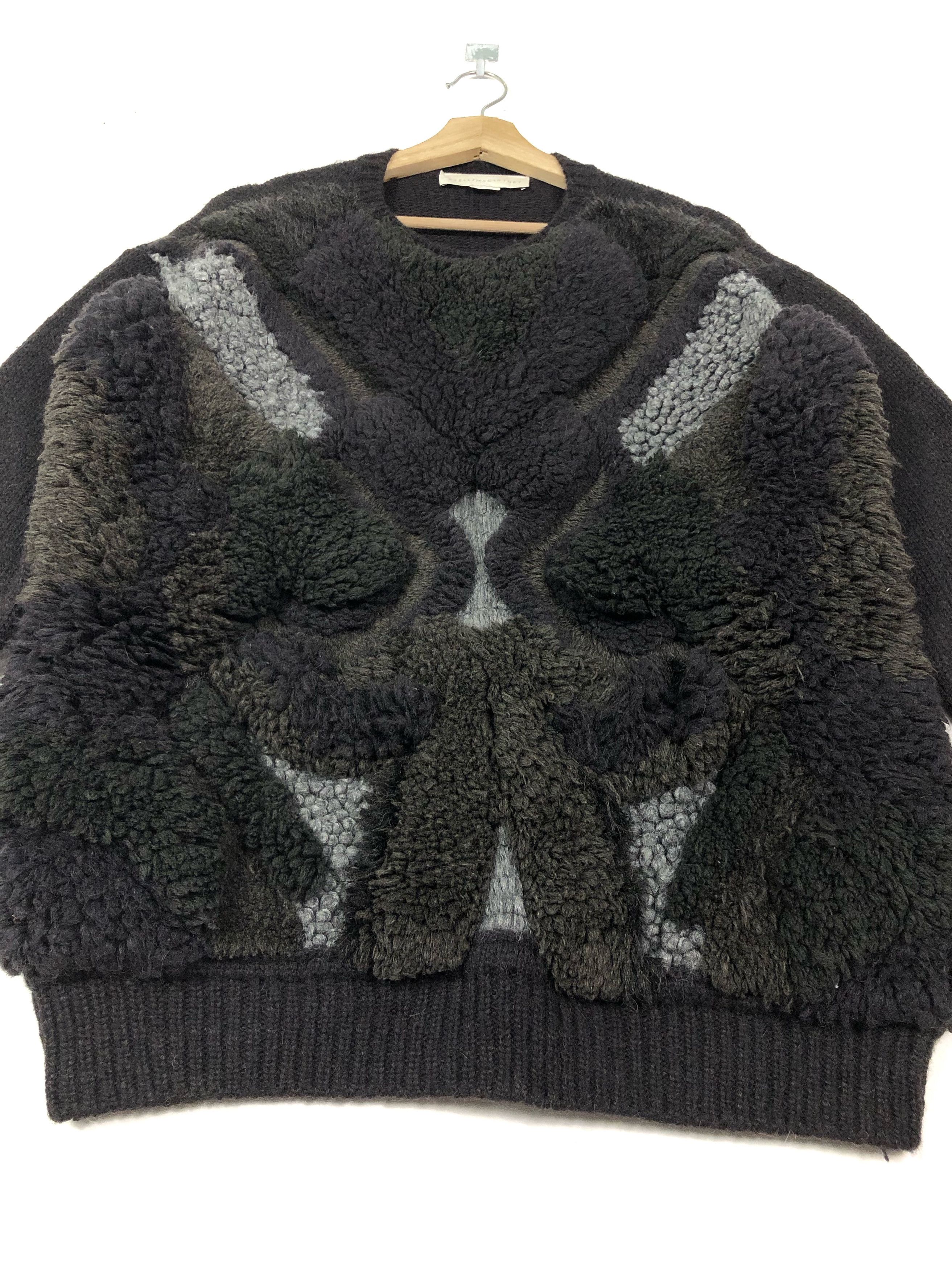 Stella McCartney RARE🔥LIMITED ALPACA TEXTURED WOOLSHERPA FRONT KNIT PULLOVER Size L / US 10 / IT 46 - 7 Thumbnail