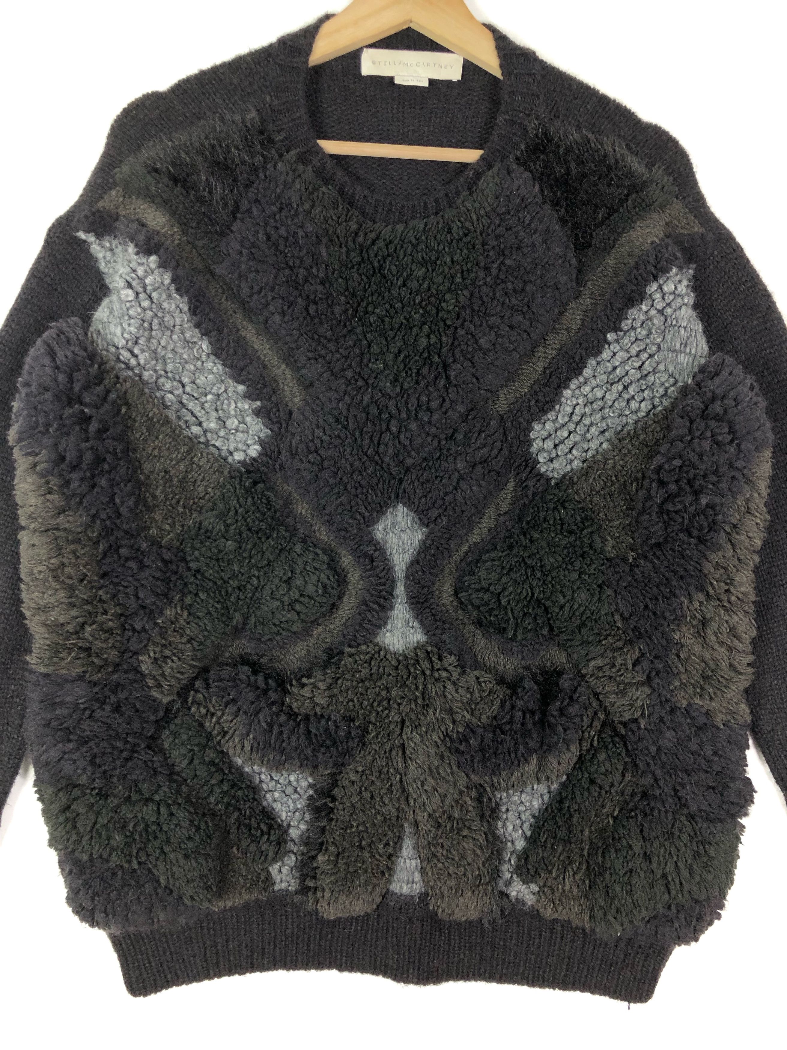 Stella McCartney RARE🔥LIMITED ALPACA TEXTURED WOOLSHERPA FRONT KNIT PULLOVER Size L / US 10 / IT 46 - 8 Thumbnail