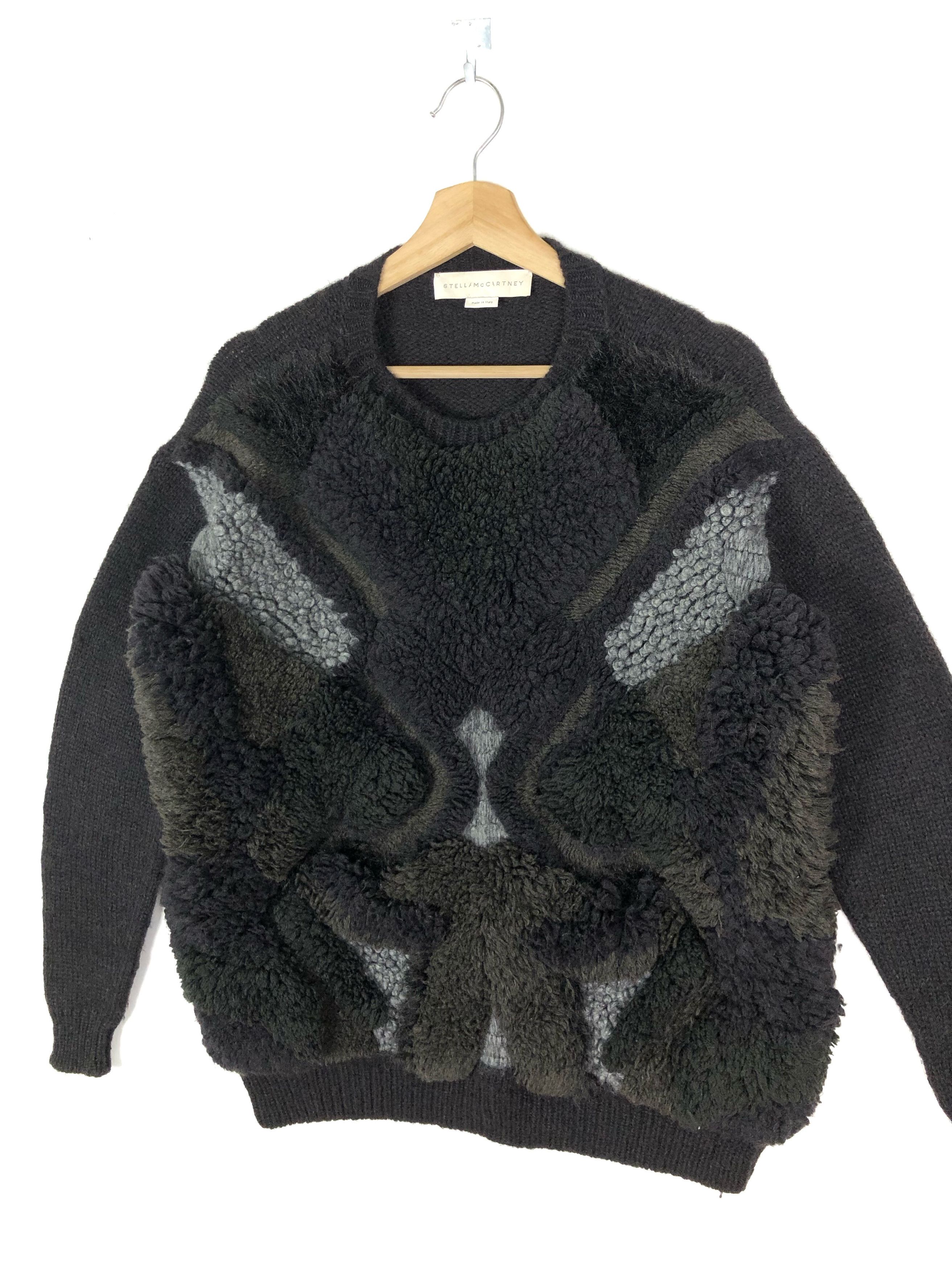 Stella McCartney RARE🔥LIMITED ALPACA TEXTURED WOOLSHERPA FRONT KNIT PULLOVER Size L / US 10 / IT 46 - 3 Thumbnail