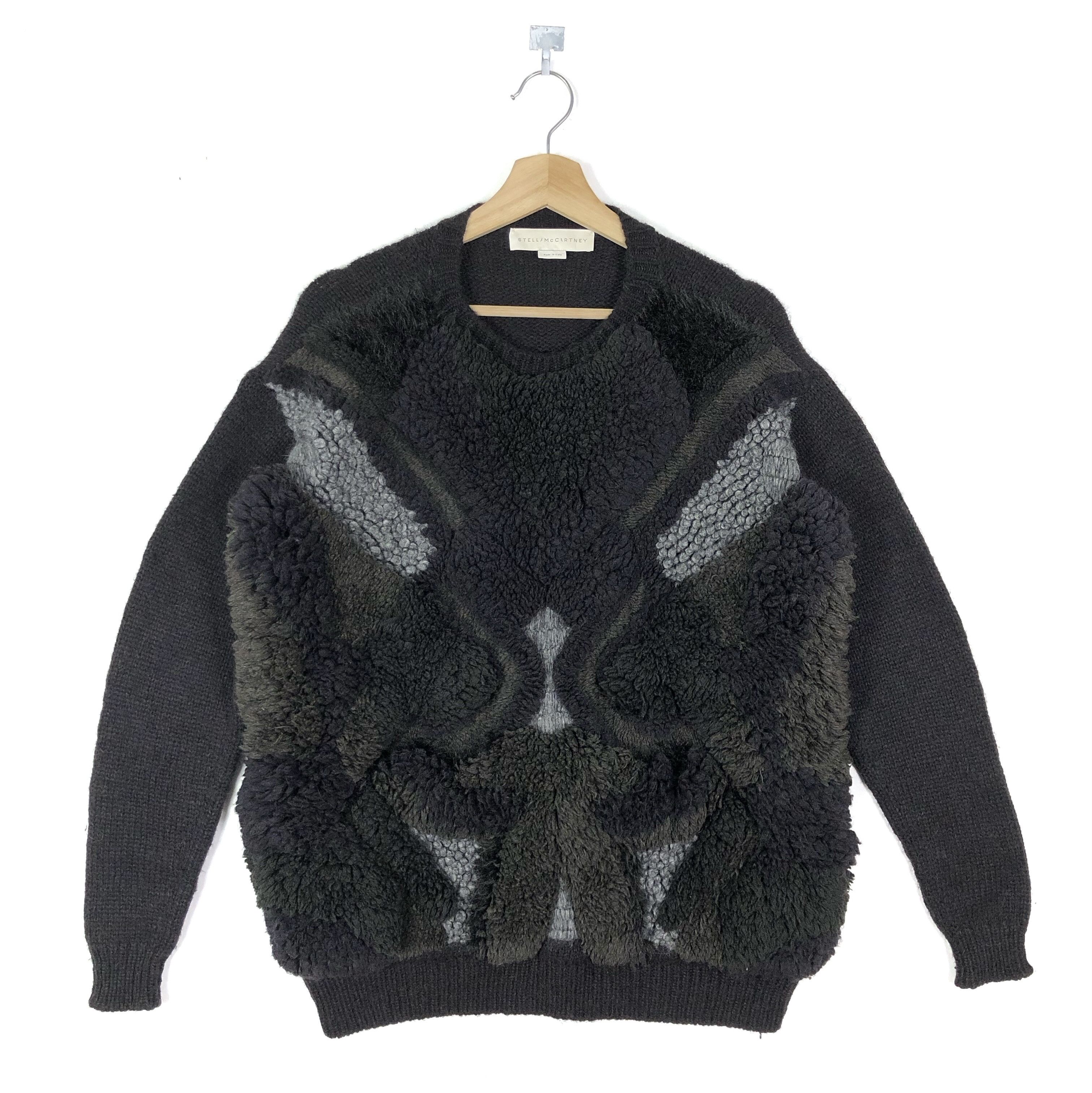Stella McCartney RARE🔥LIMITED ALPACA TEXTURED WOOLSHERPA FRONT KNIT PULLOVER Size L / US 10 / IT 46 - 1 Thumbnail