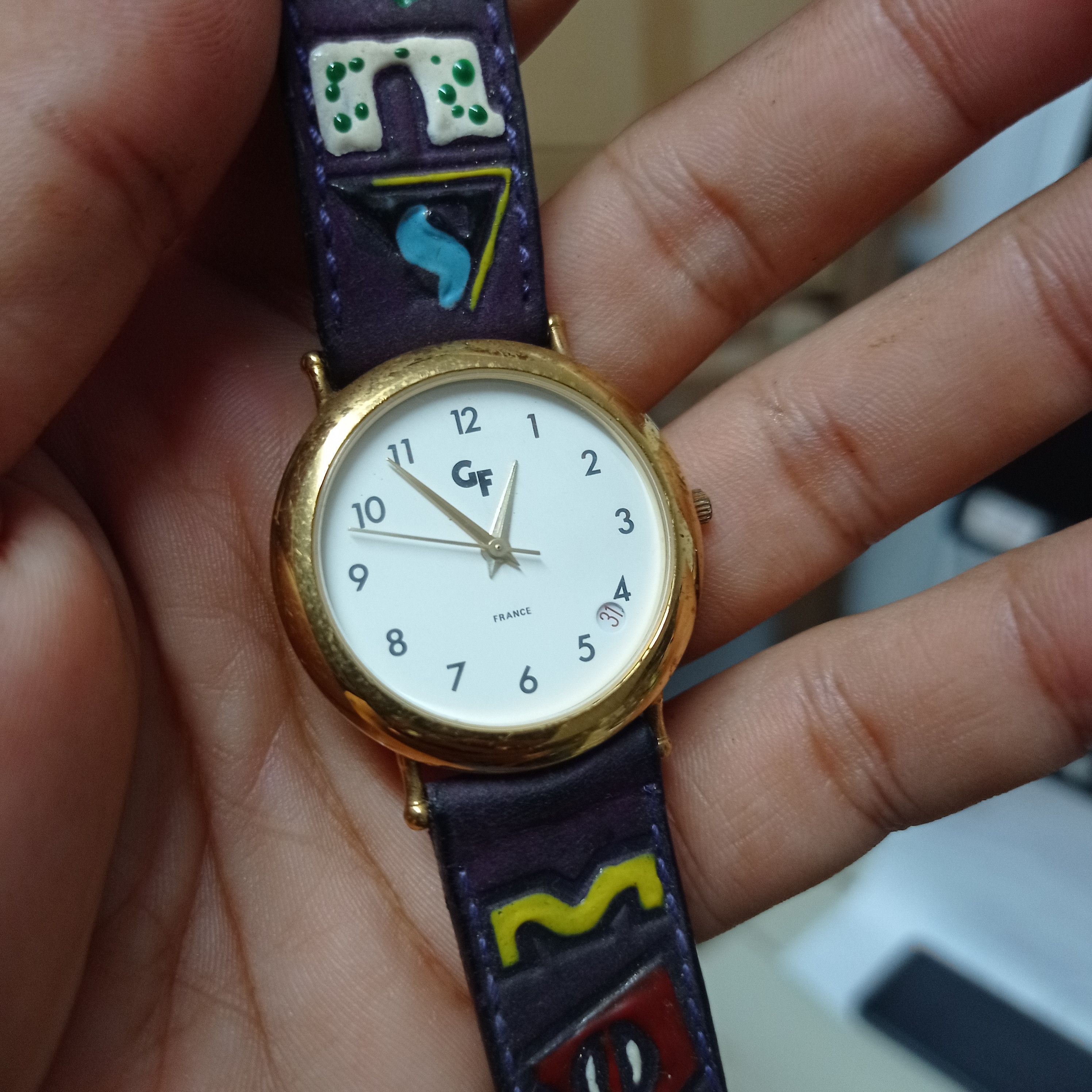 Retro Vintage Watch by GF FRANCE (Japan Engine watch)