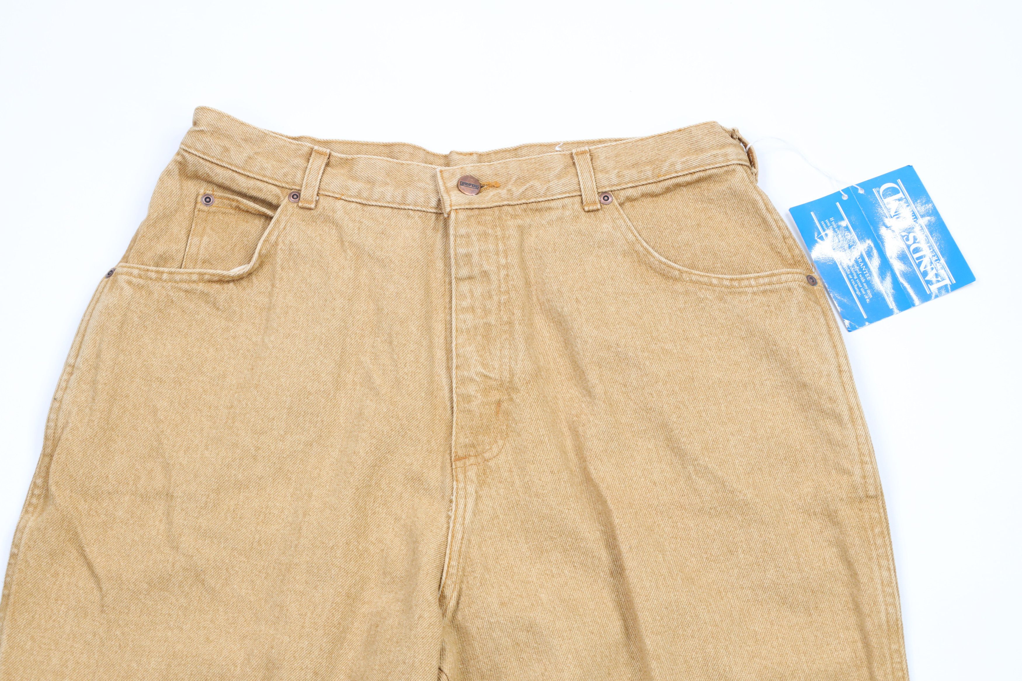 Vintage NOS Vintage 90s Lands End 1High Waisted Denim Mom Jeans USA Size 38" / US 16 / IT 52 - 2 Preview