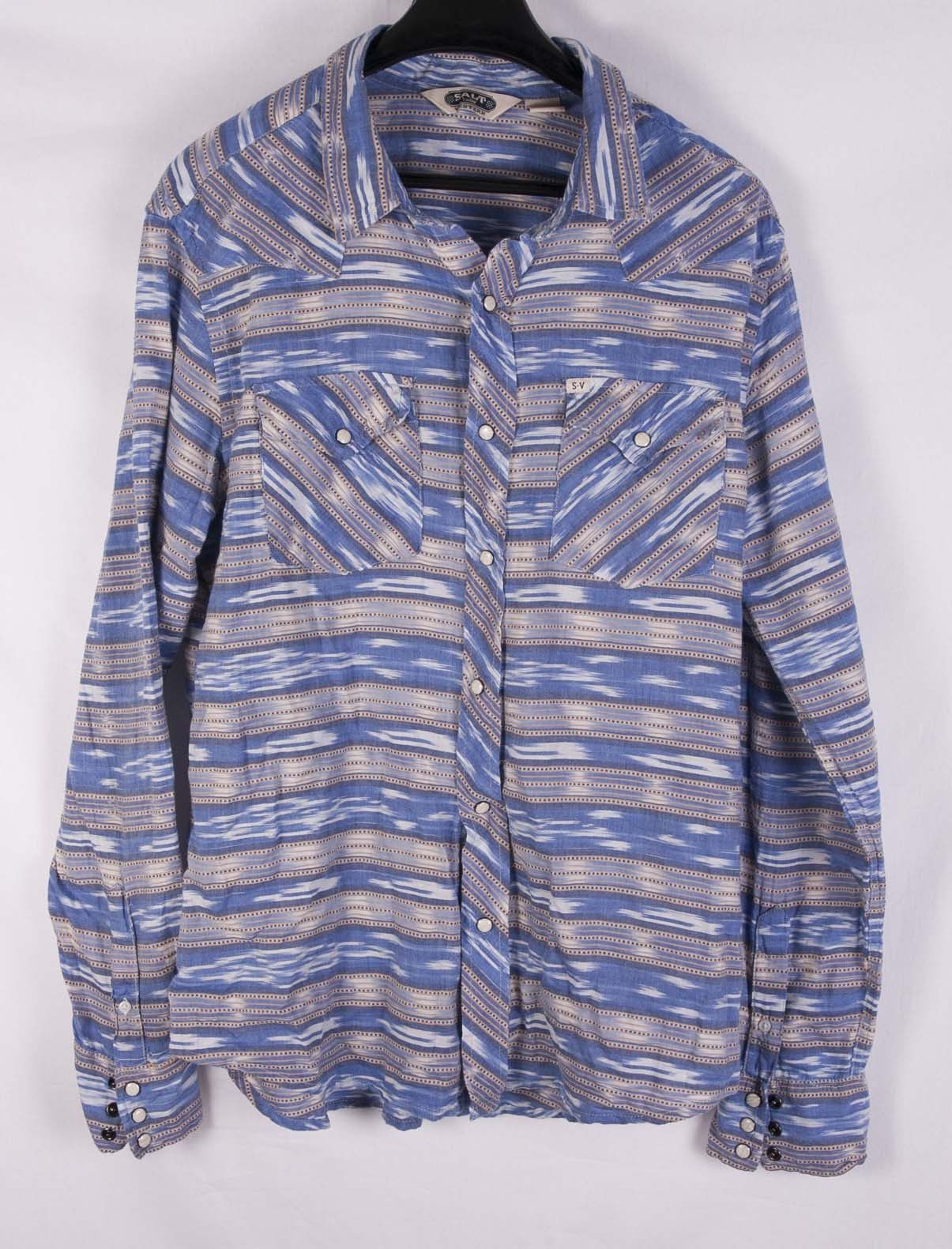 Salt Valley * Salt Valley Western Shirt Blue Pearl Snaps Size L Size US L / EU 52-54 / 3 - 1 Thumbnail